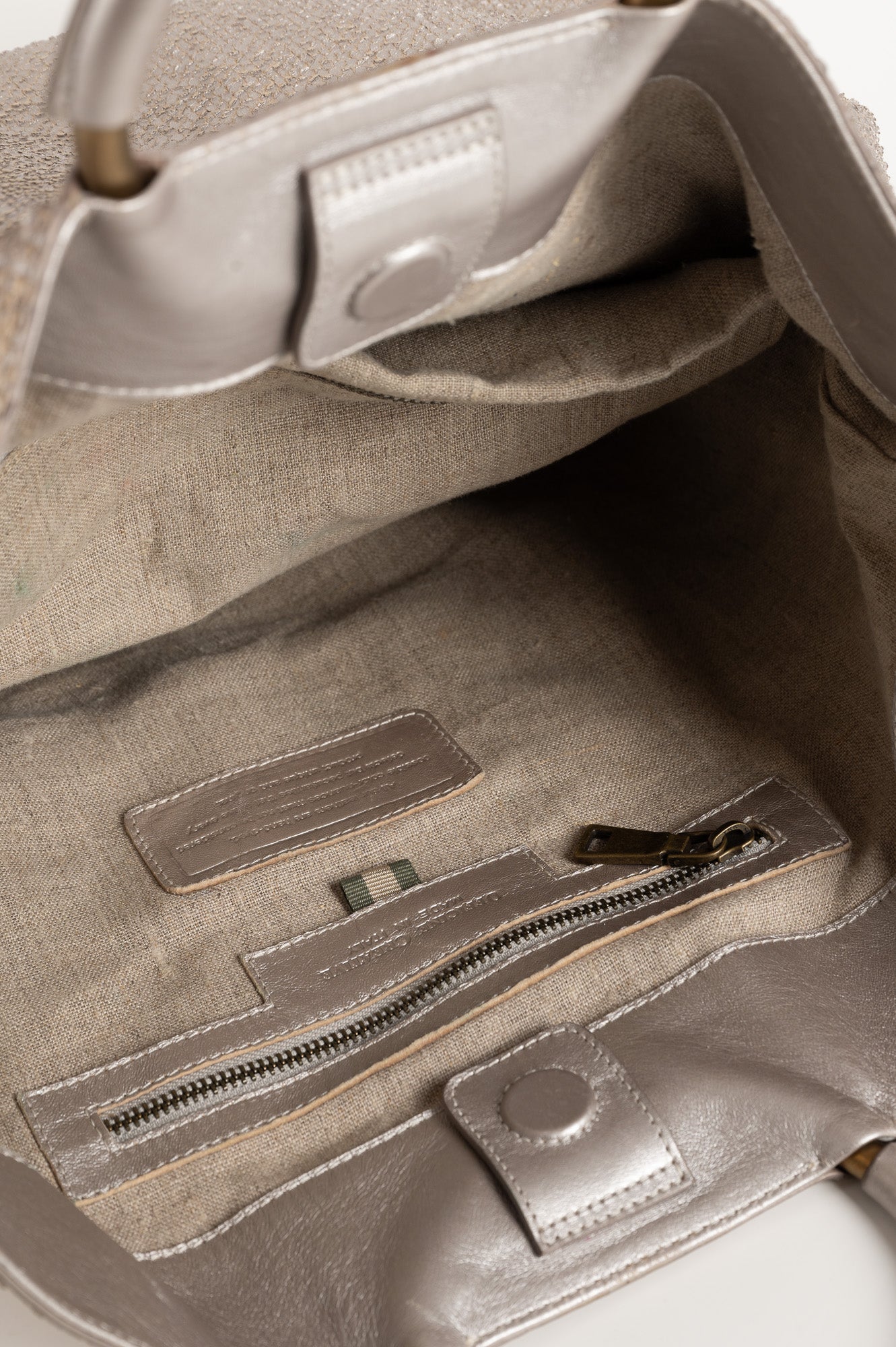 Tote Bag Class 035 | Silver Leather