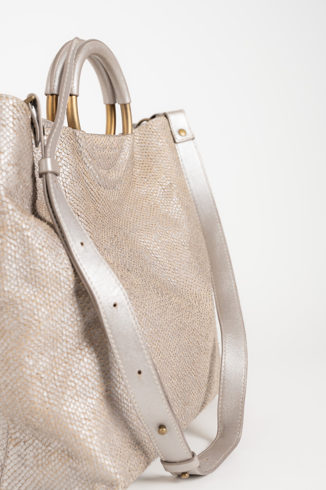 Tote Bag Class 035 | Silver Leather