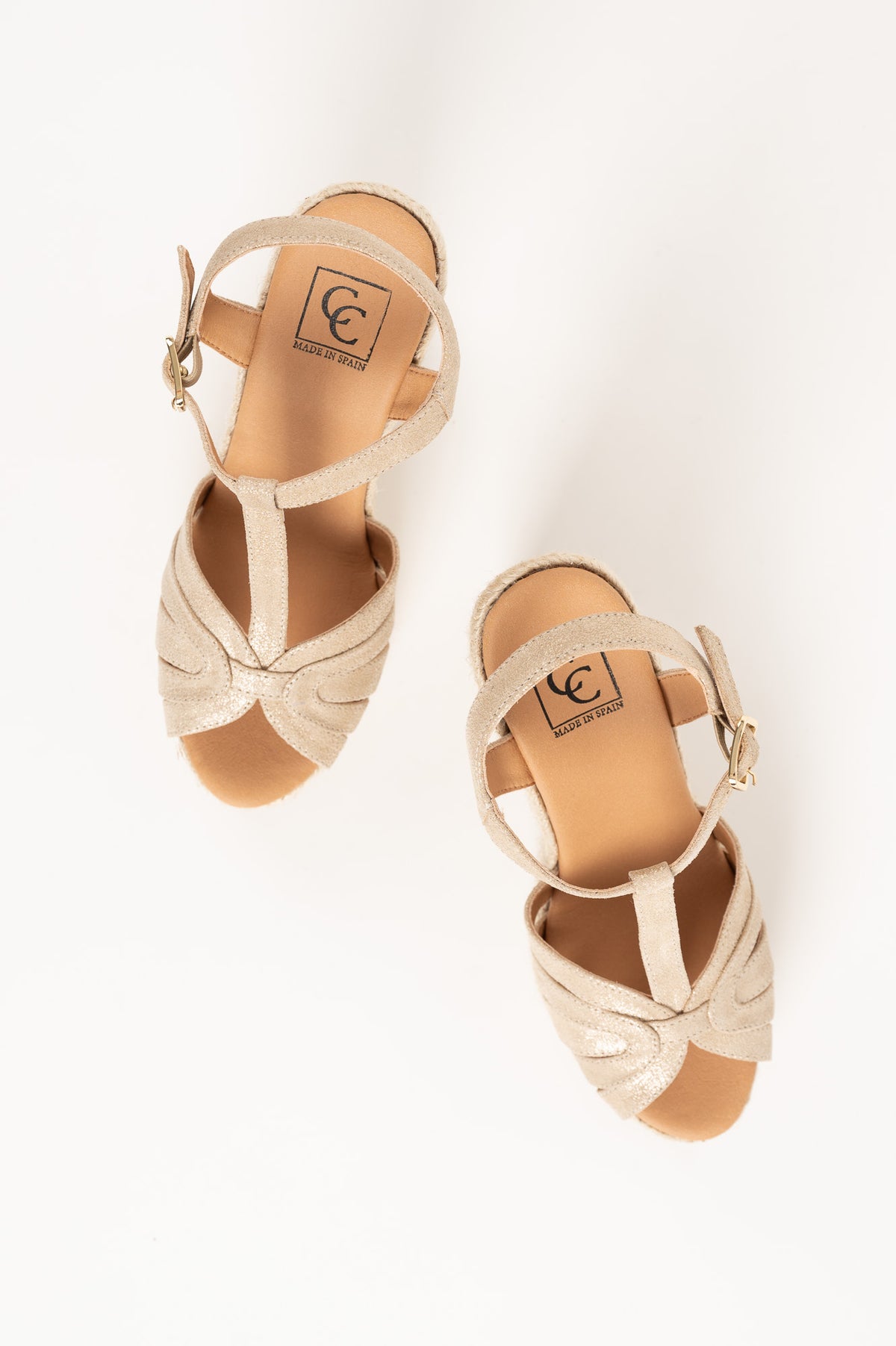 Espadrille Wedge Blanes | Platino Suede