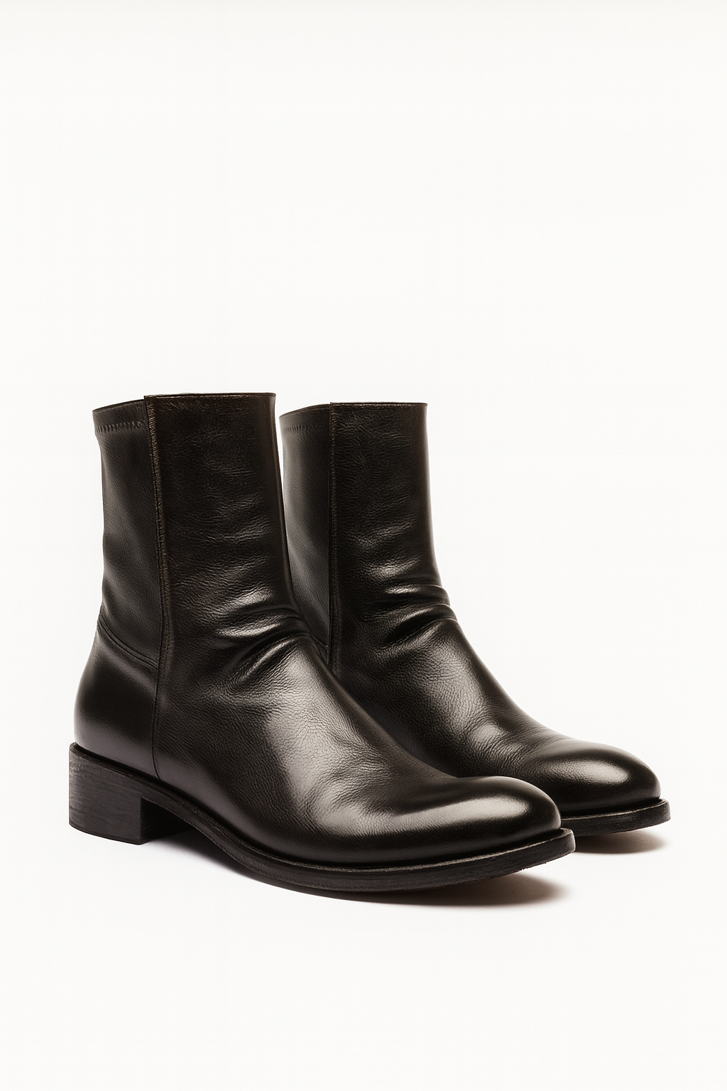 Zip-Stretch Boot Lison | Ebano Washed Buffalo Leather