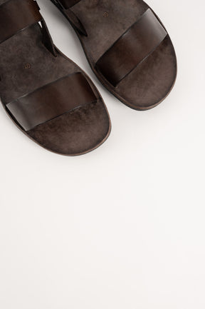 Sandal 239 | Brunt tvättat kalvskinn