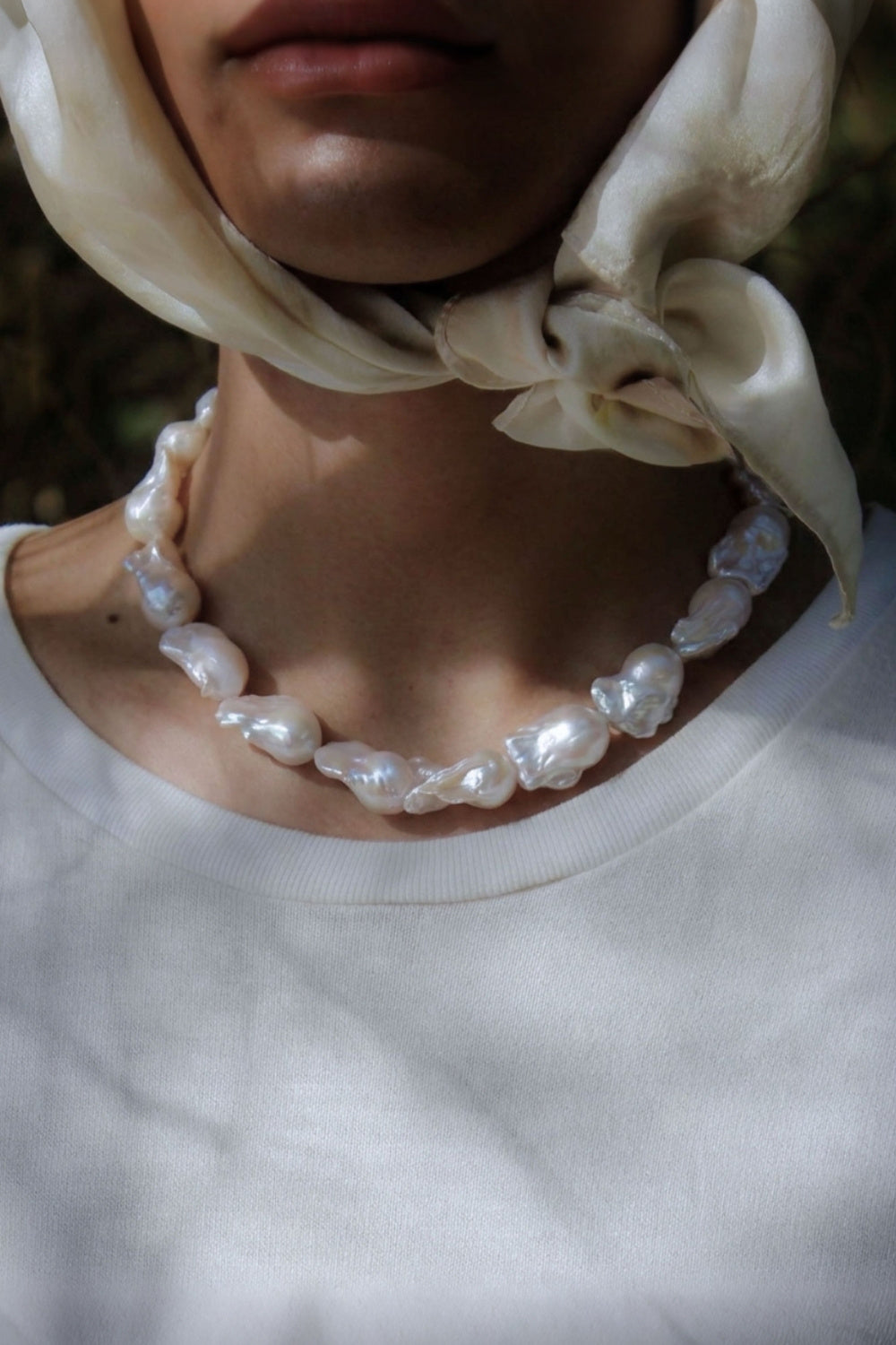 Baroque Pearl Necklace | Sterling Silver