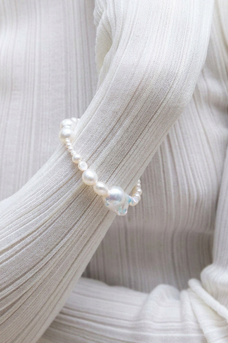 Tide Pearl Bracelet | Sterling Silver