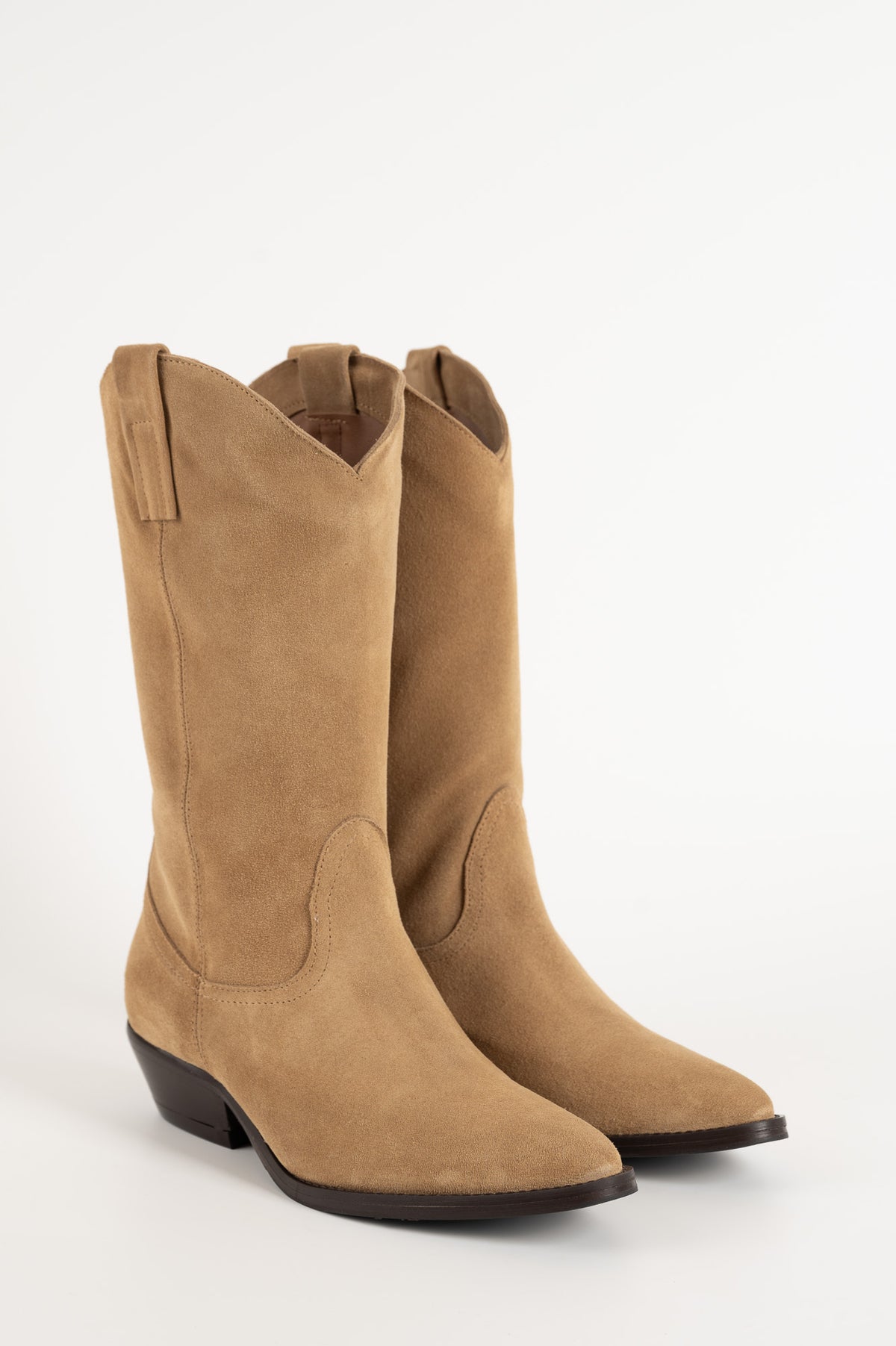 Western Boot Isabelle | Beige Suede