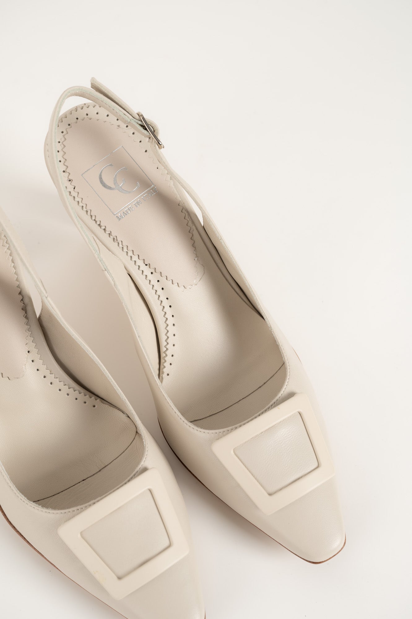 Slingback Pump Elsa 031 | Off-White Skinn