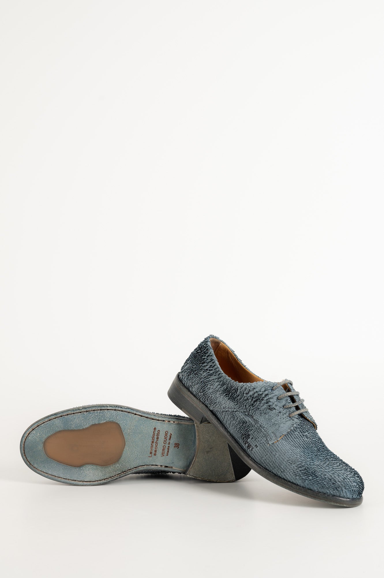Derby Shoe Vera 132 | Blue Leather