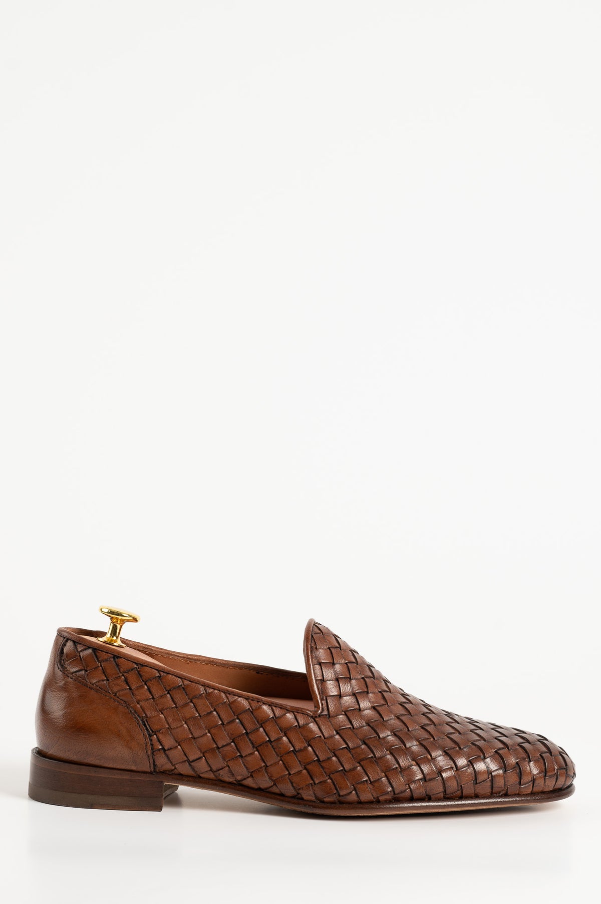 Men's Braided Loafer | Brown Buffalo Leather