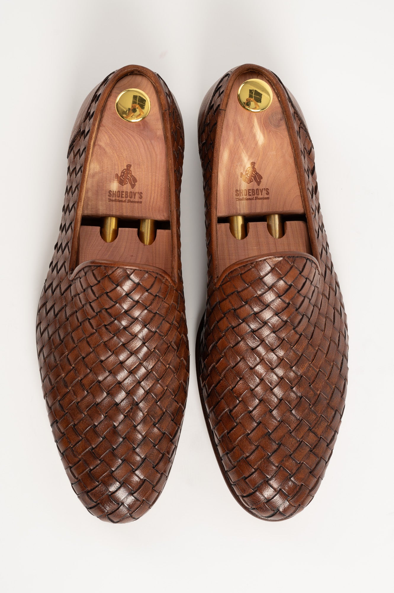 Men's Braided Loafer | Brown Buffalo Leather
