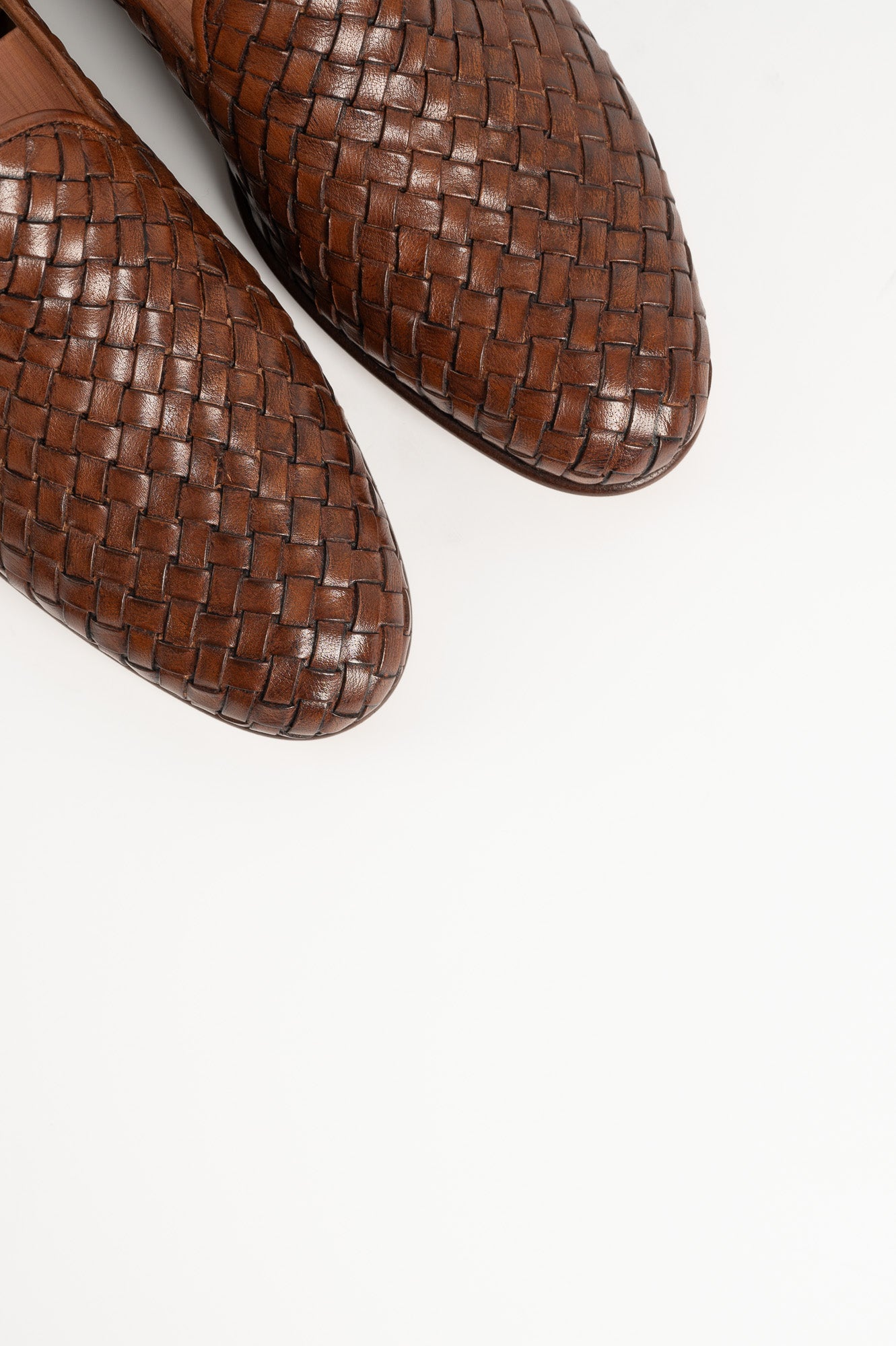 Men's Braided Loafer | Brown Buffalo Leather