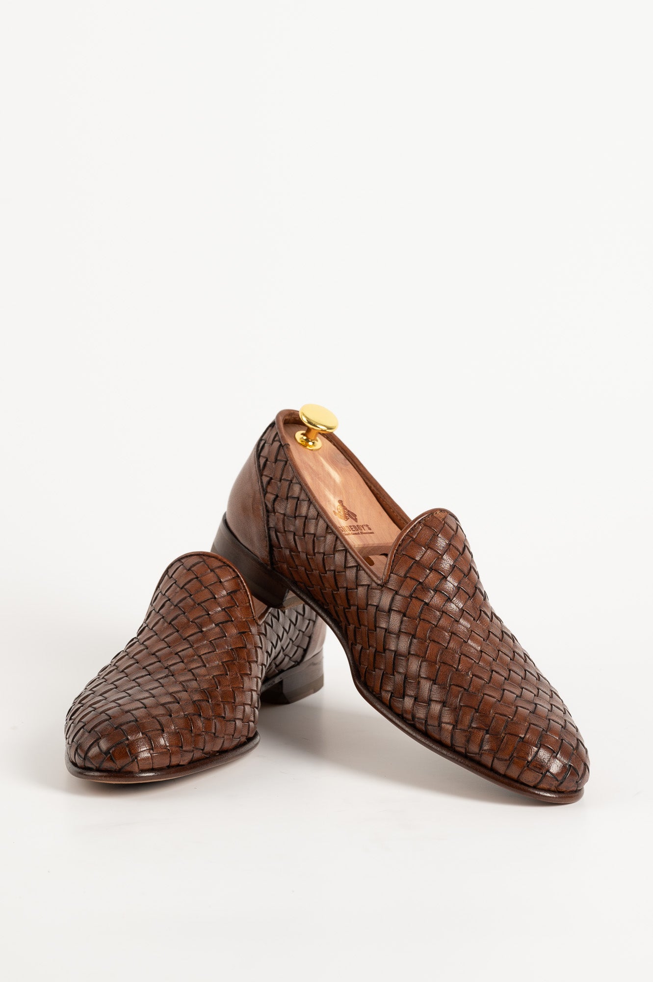 Men's Braided Loafer | Brown Buffalo Leather