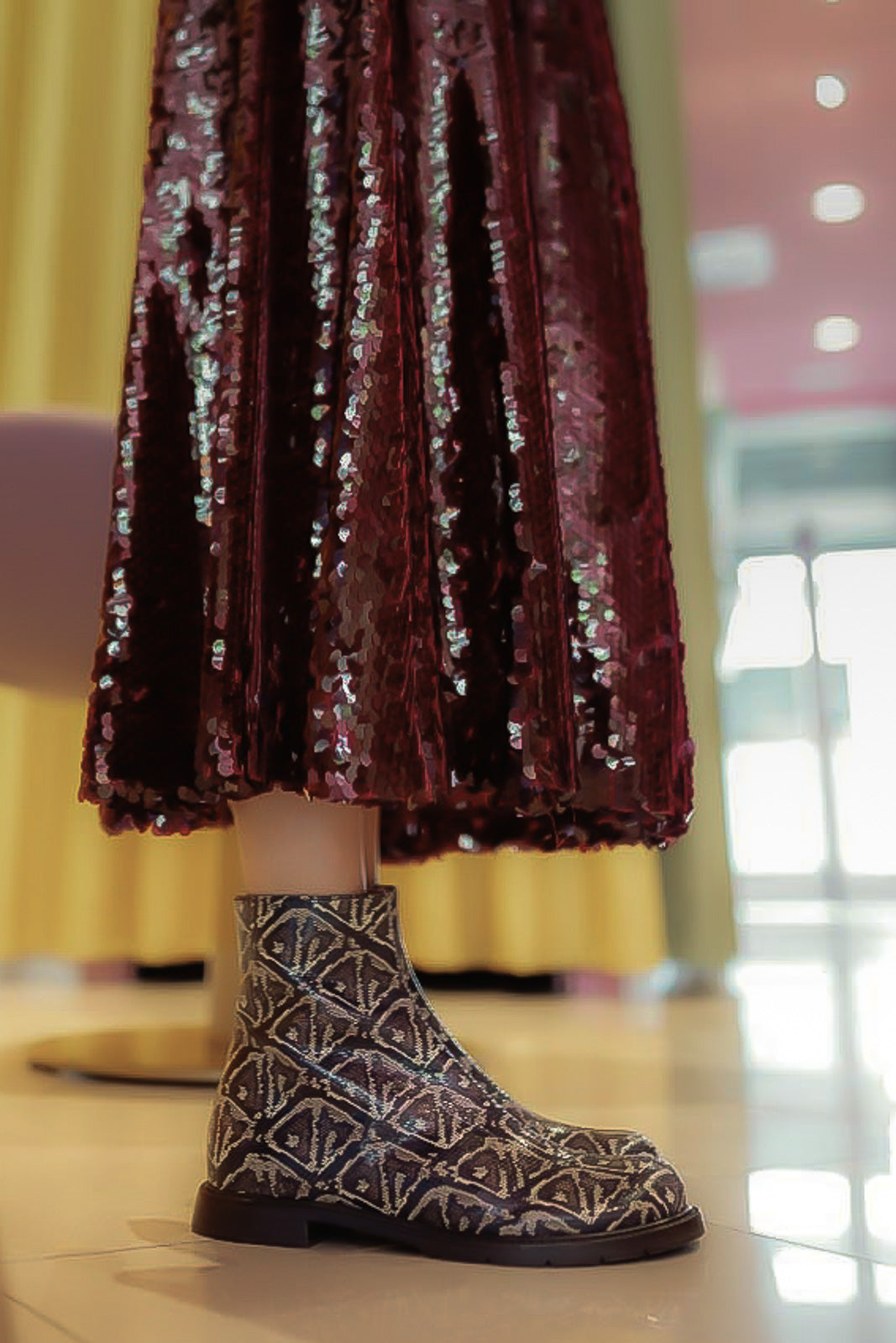 Zip Boot Japi | Lizard Embossed Calf Leather