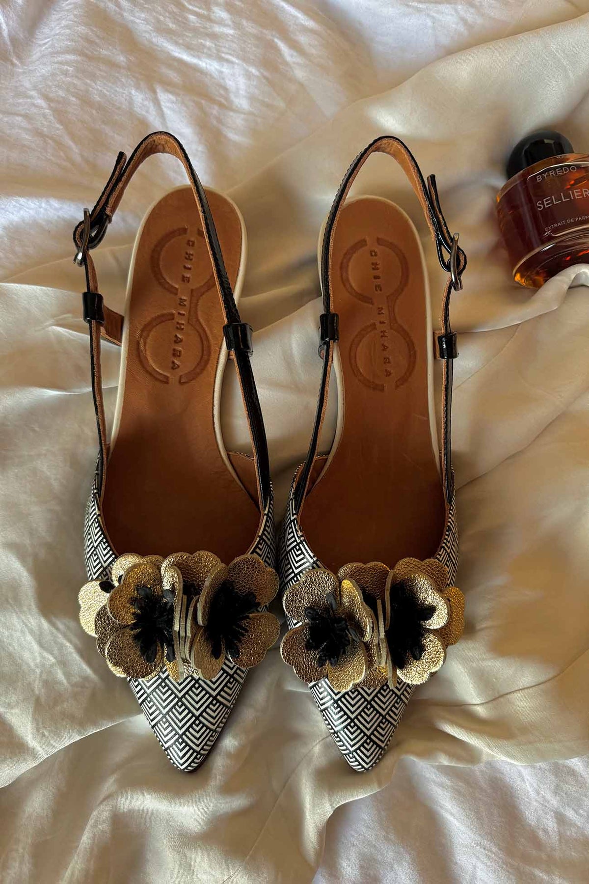 Slingback Pump Hazel | Black & Ivory Calf Leather