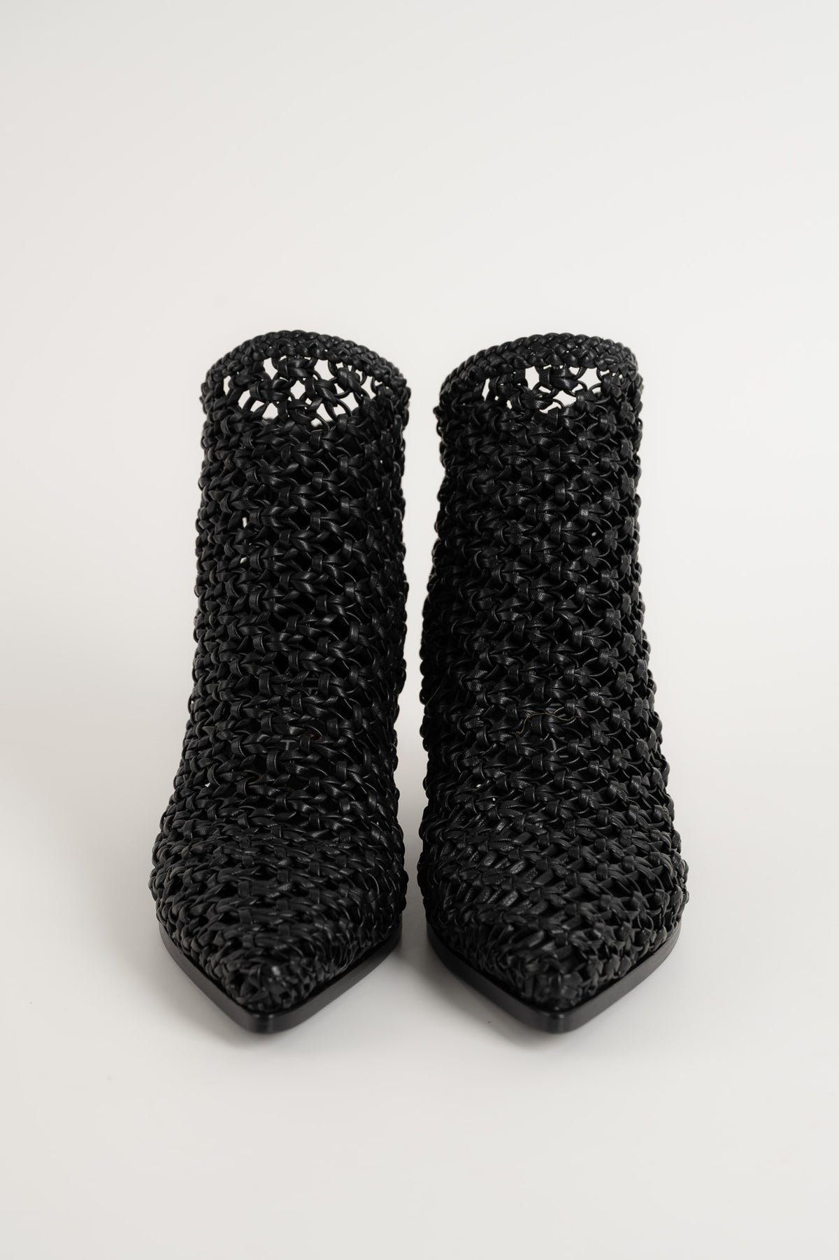 Ankle Boot Thais | Black Crochet Nappa Leather