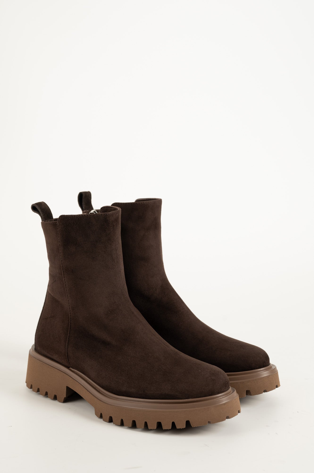 Shearling Boot Luna | Brown Suede