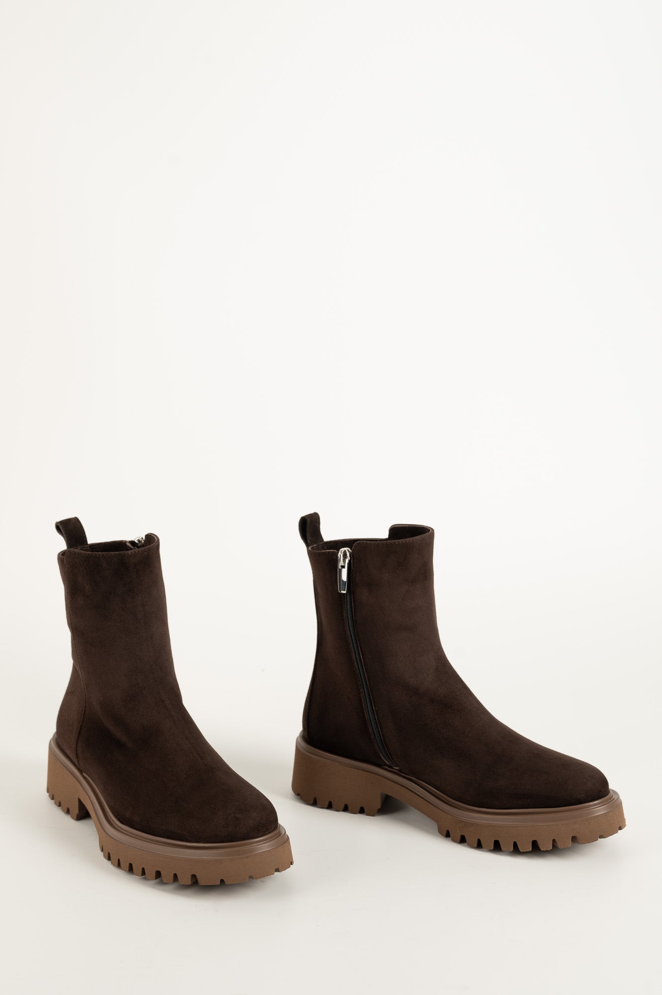 Shearling Boot Luna | Brown Suede