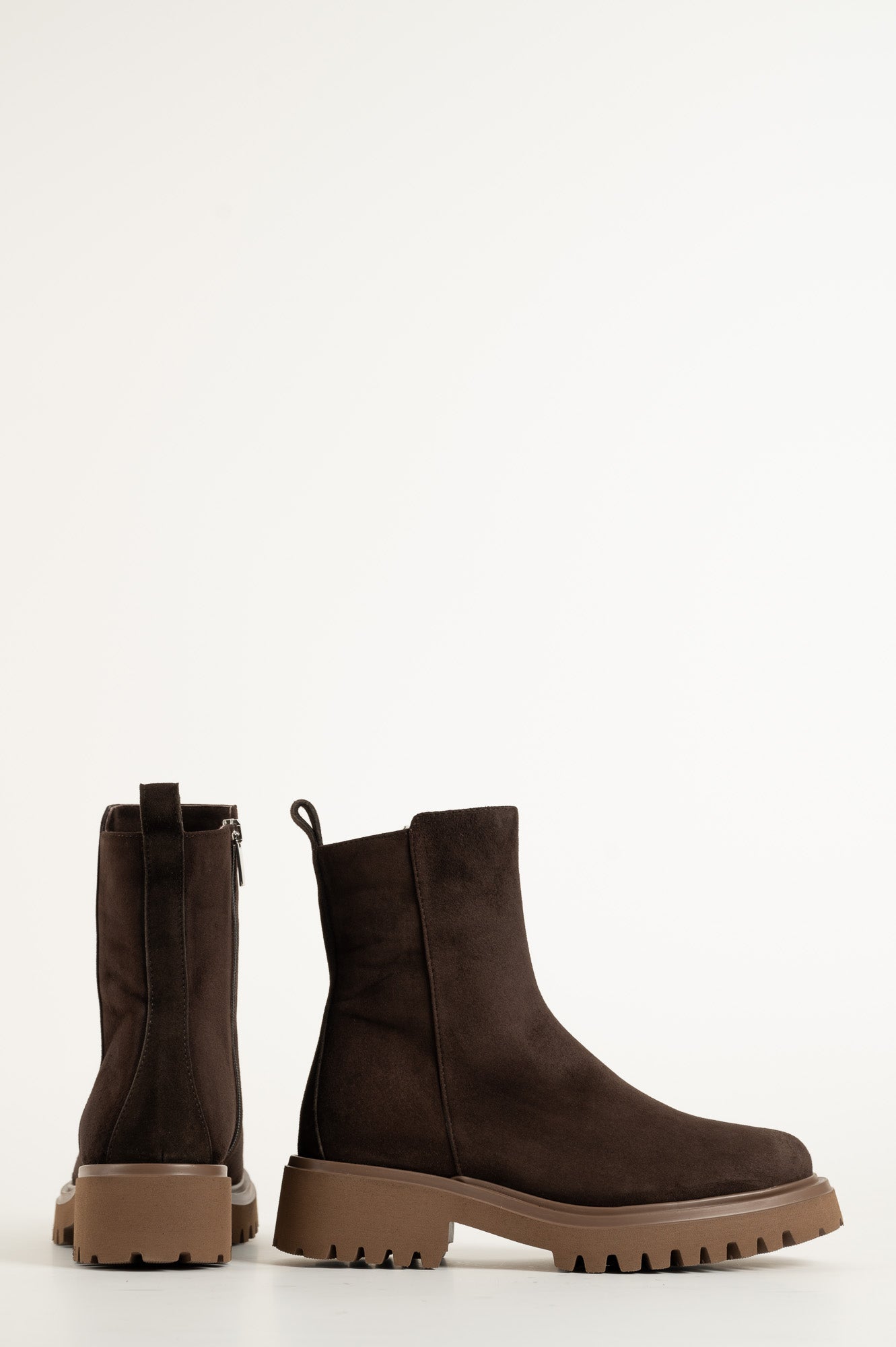 Shearling Boot Luna | Brown Suede