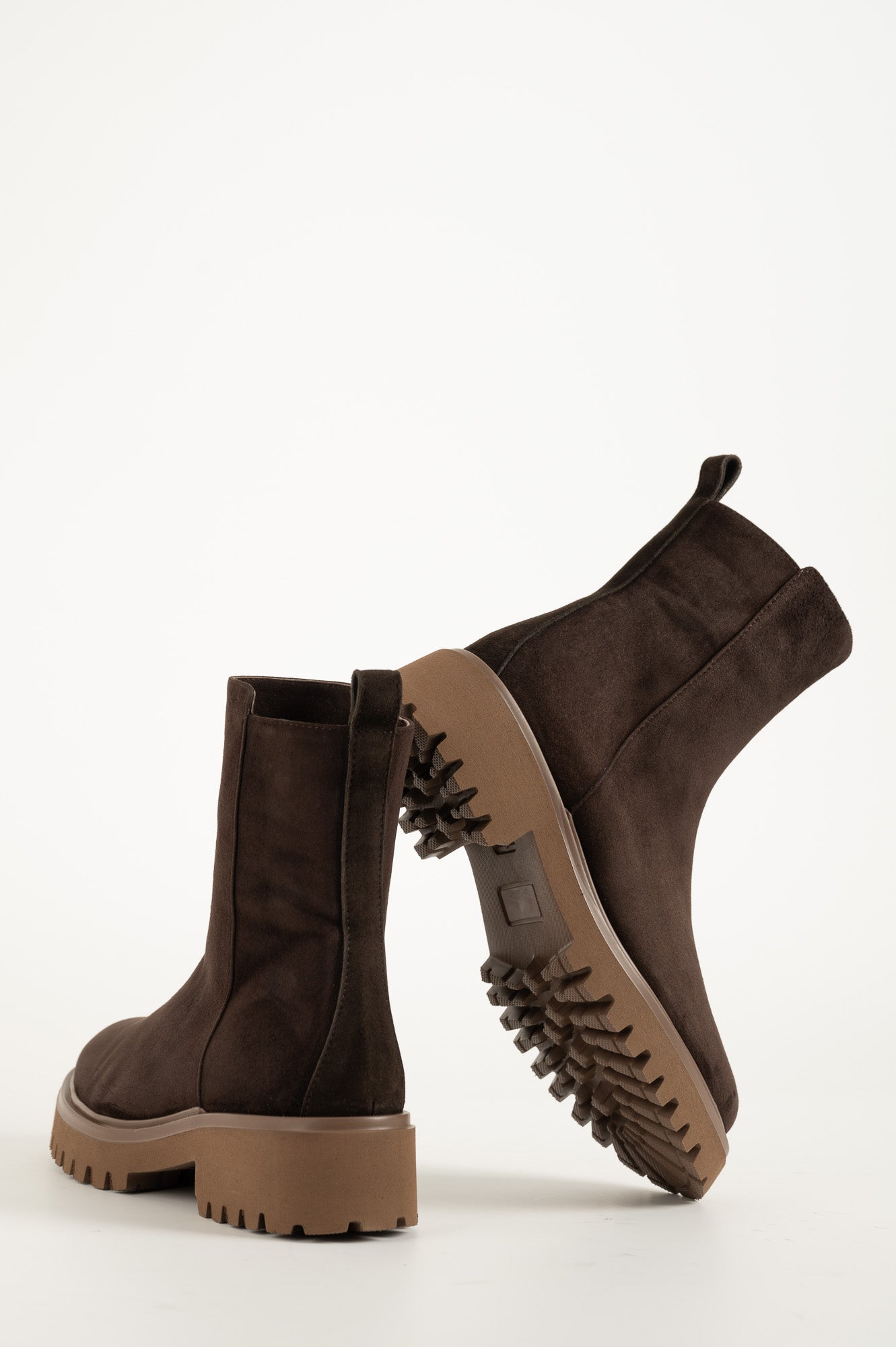 Shearling Boot Luna | Brown Suede
