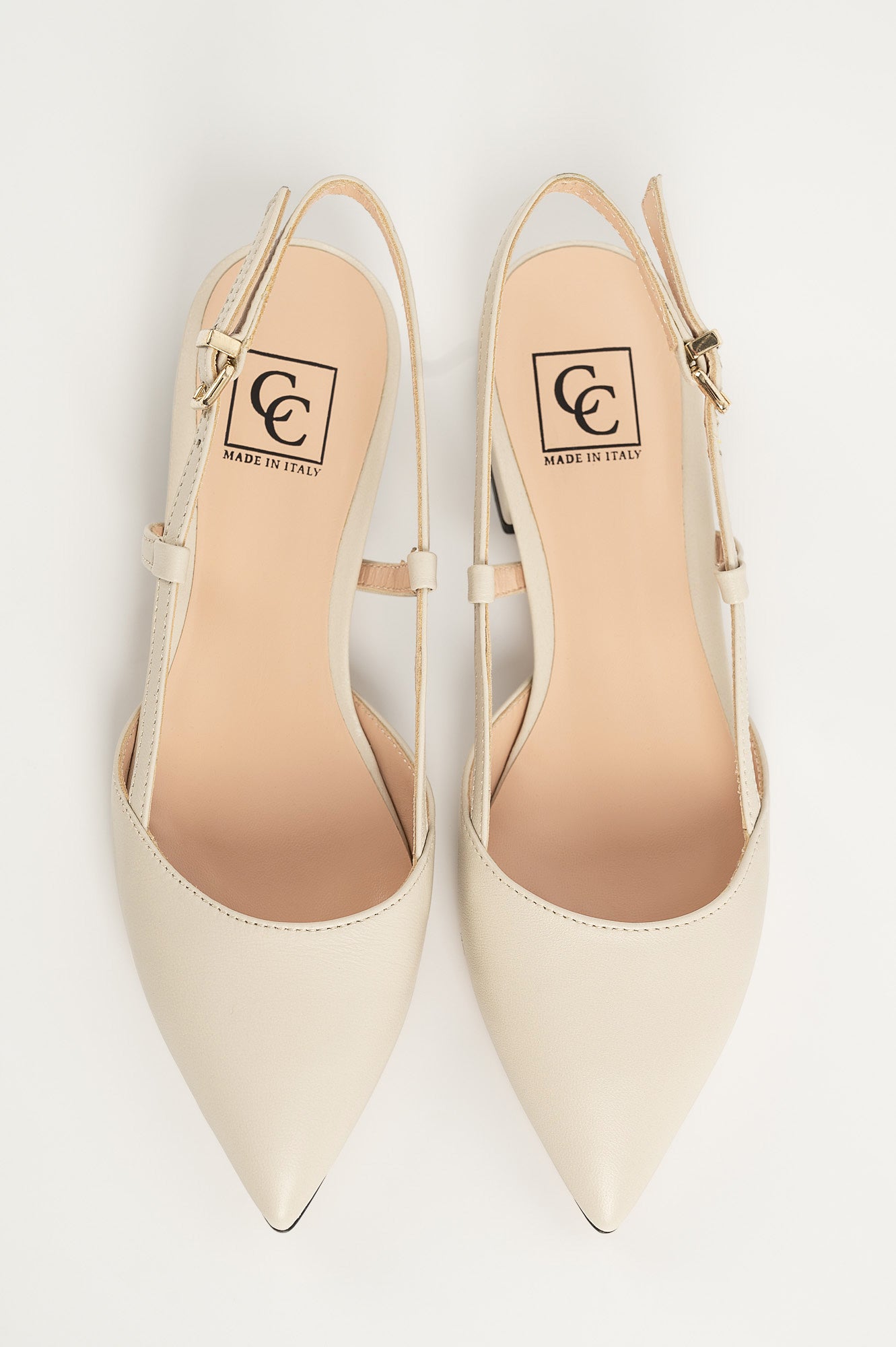 Ballet Flat Wiktoria | Eggshell White Leather