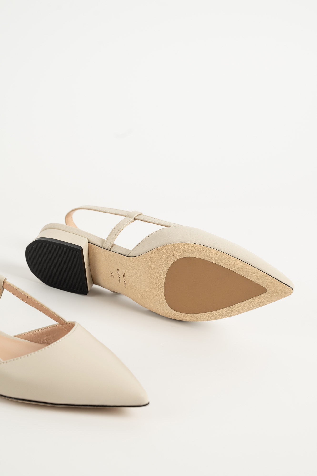 Ballet Flat Wiktoria | Eggshell White Leather