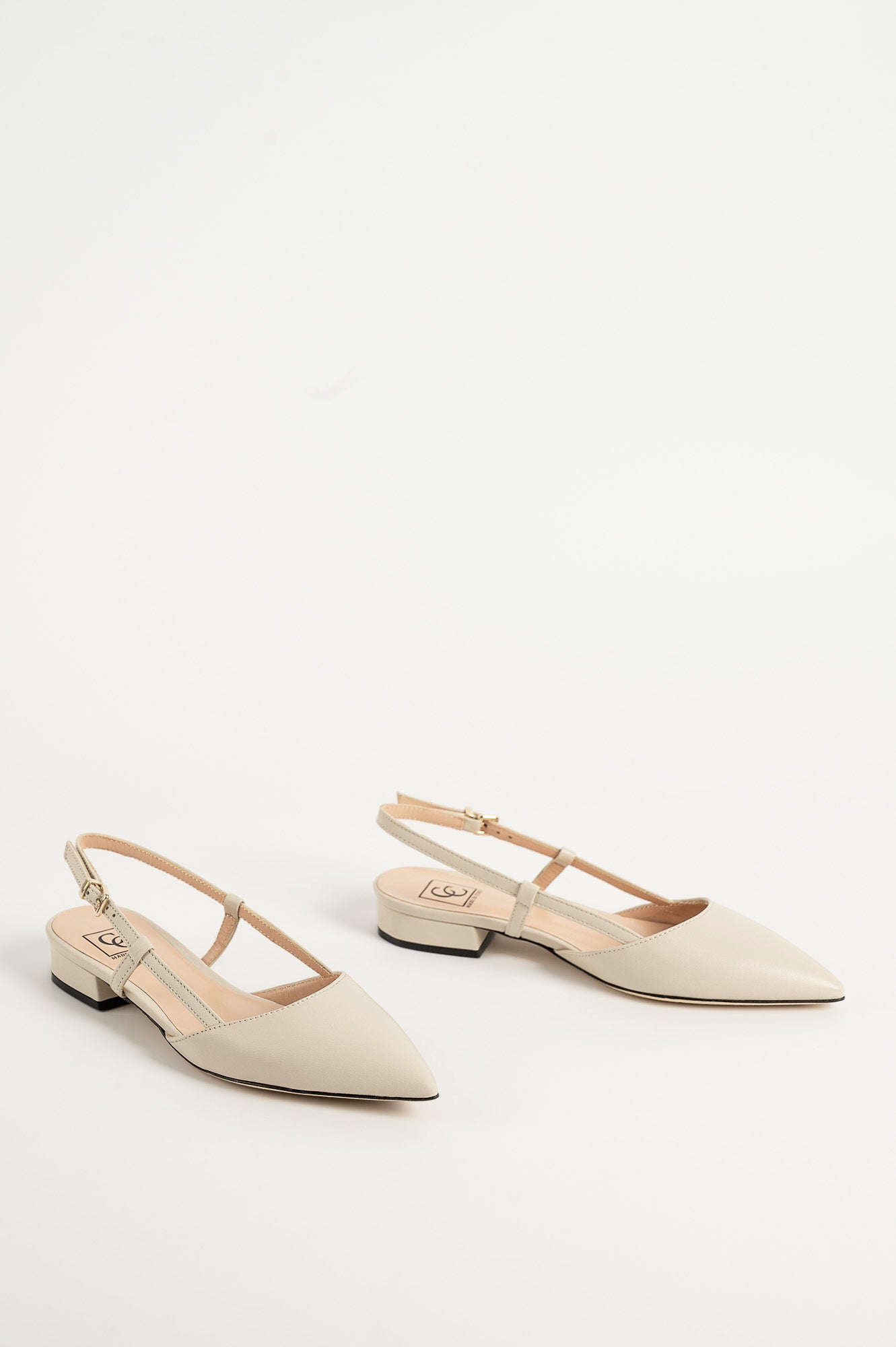 Ballet Flat Wiktoria | Eggshell White Leather