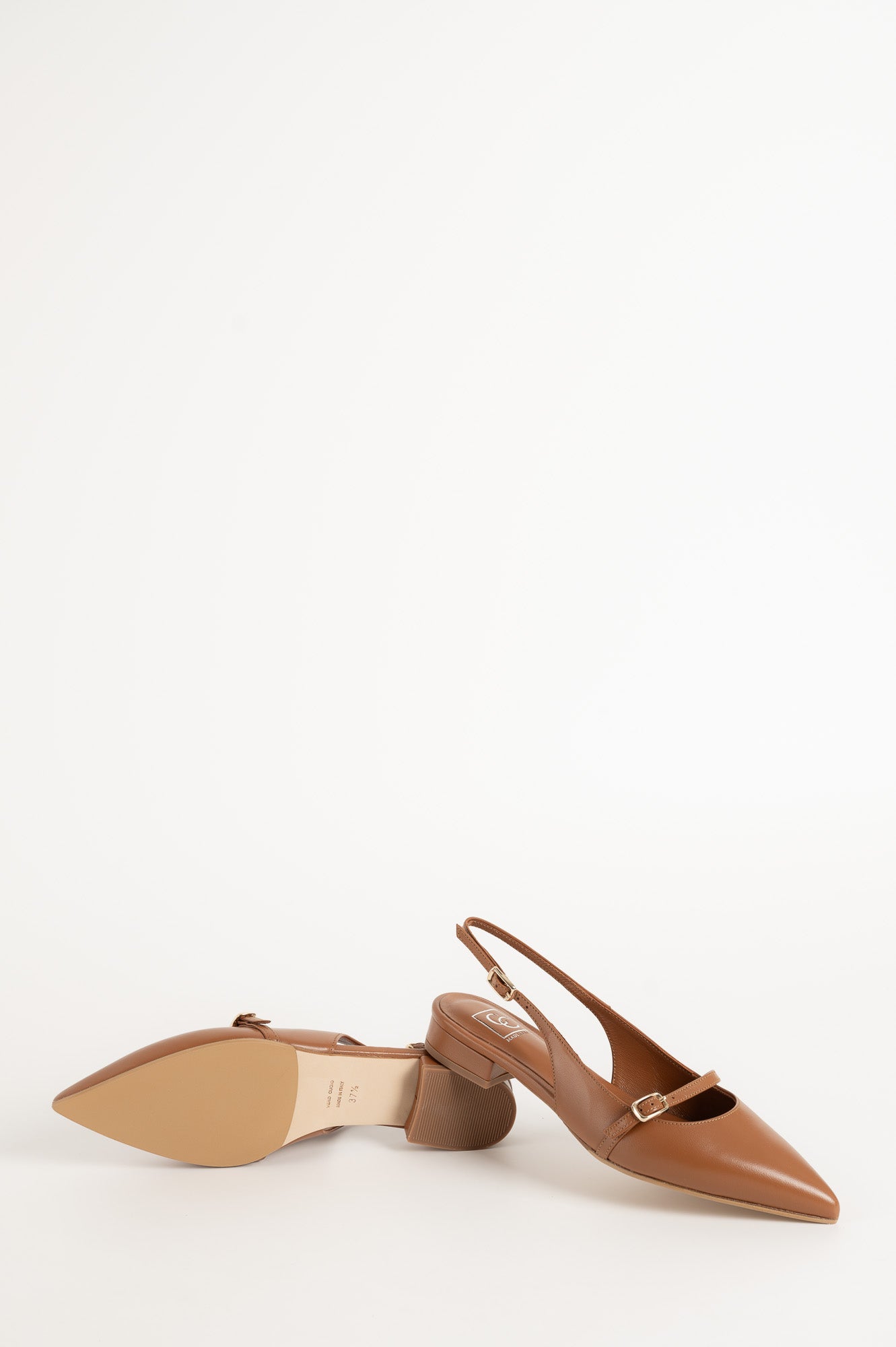 Slingback Flat Clara 265 | Cognac Leather