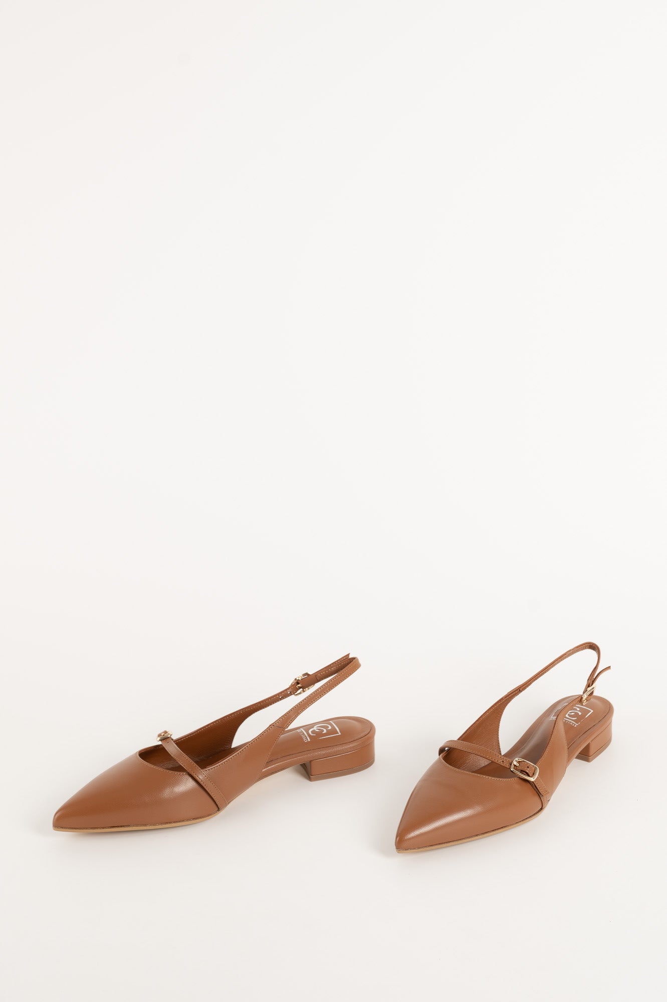 Slingback Flat Clara 265 | Cognac Leather