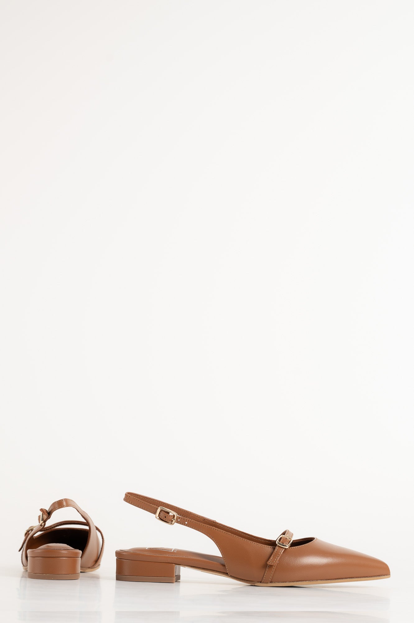 Slingback Flat Clara 265 | Cognac Leather