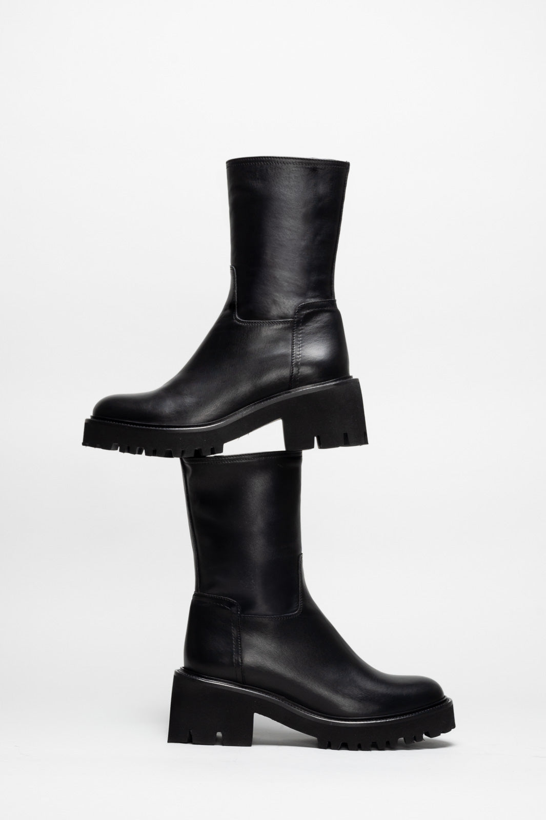 Heeled Boot Strada | Noble Black Calf Leather