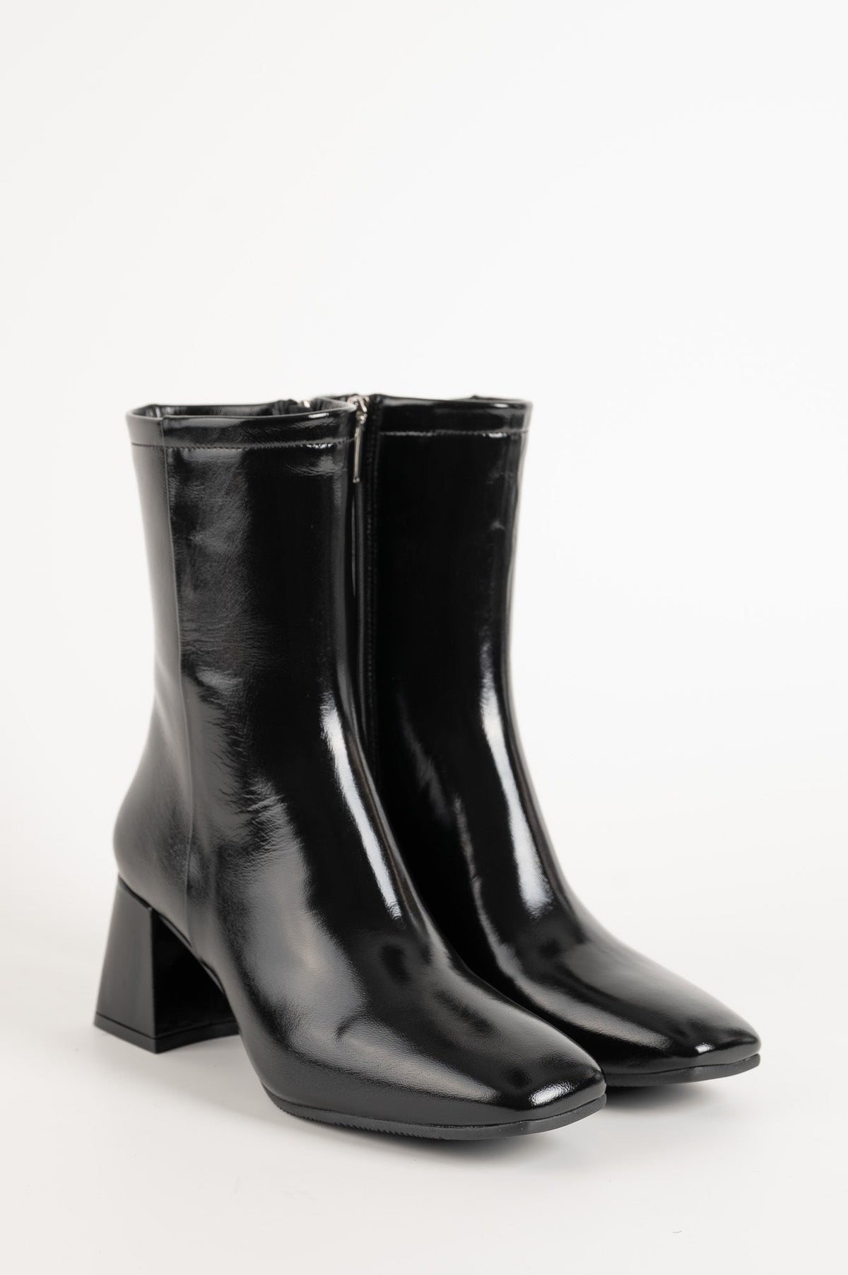 Ankle Boot Juni | Black Patent Nappa Leather