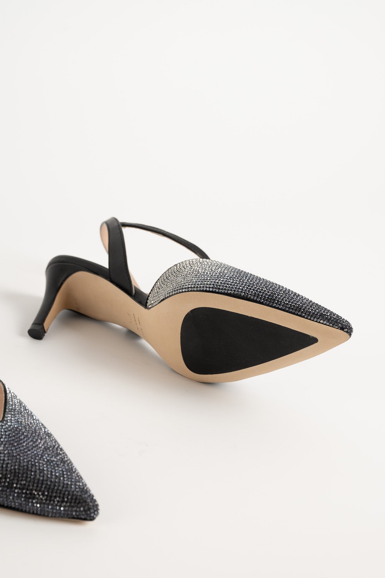 Sparkle Pump Carrie | Black Leather