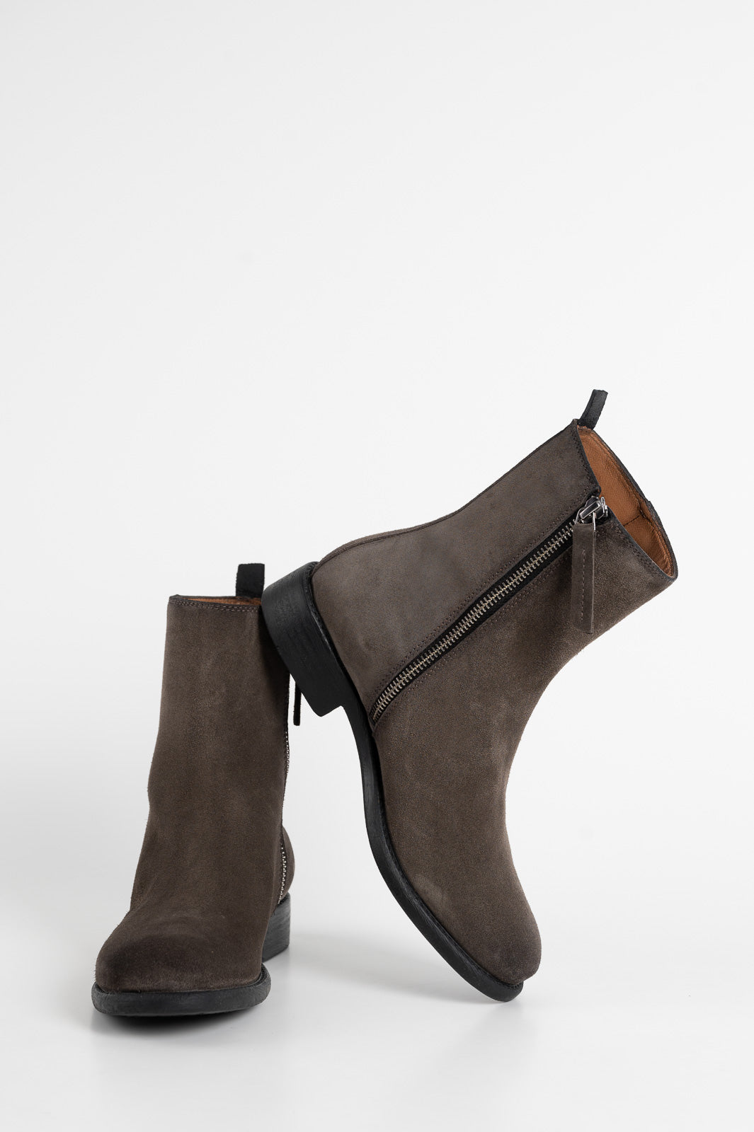 Zipper Boot Salice | Ash Grey Suede