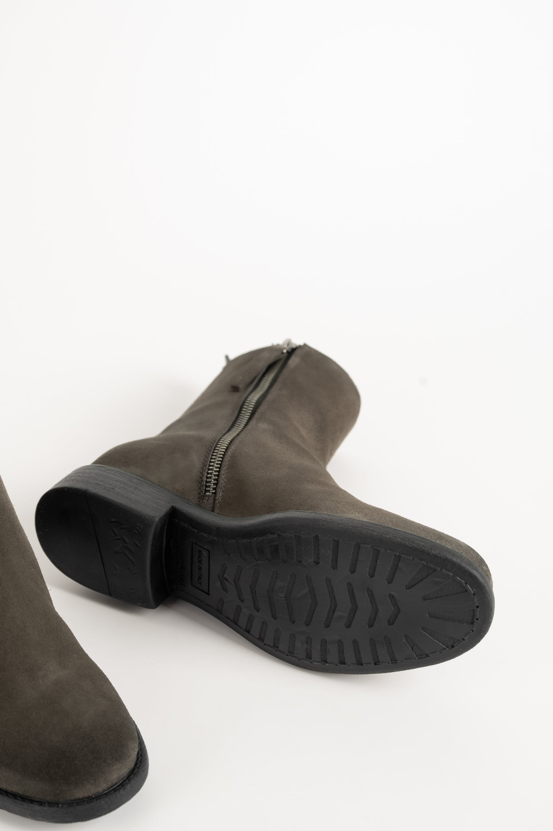 Zipper Boot Salice | Ash Grey Suede