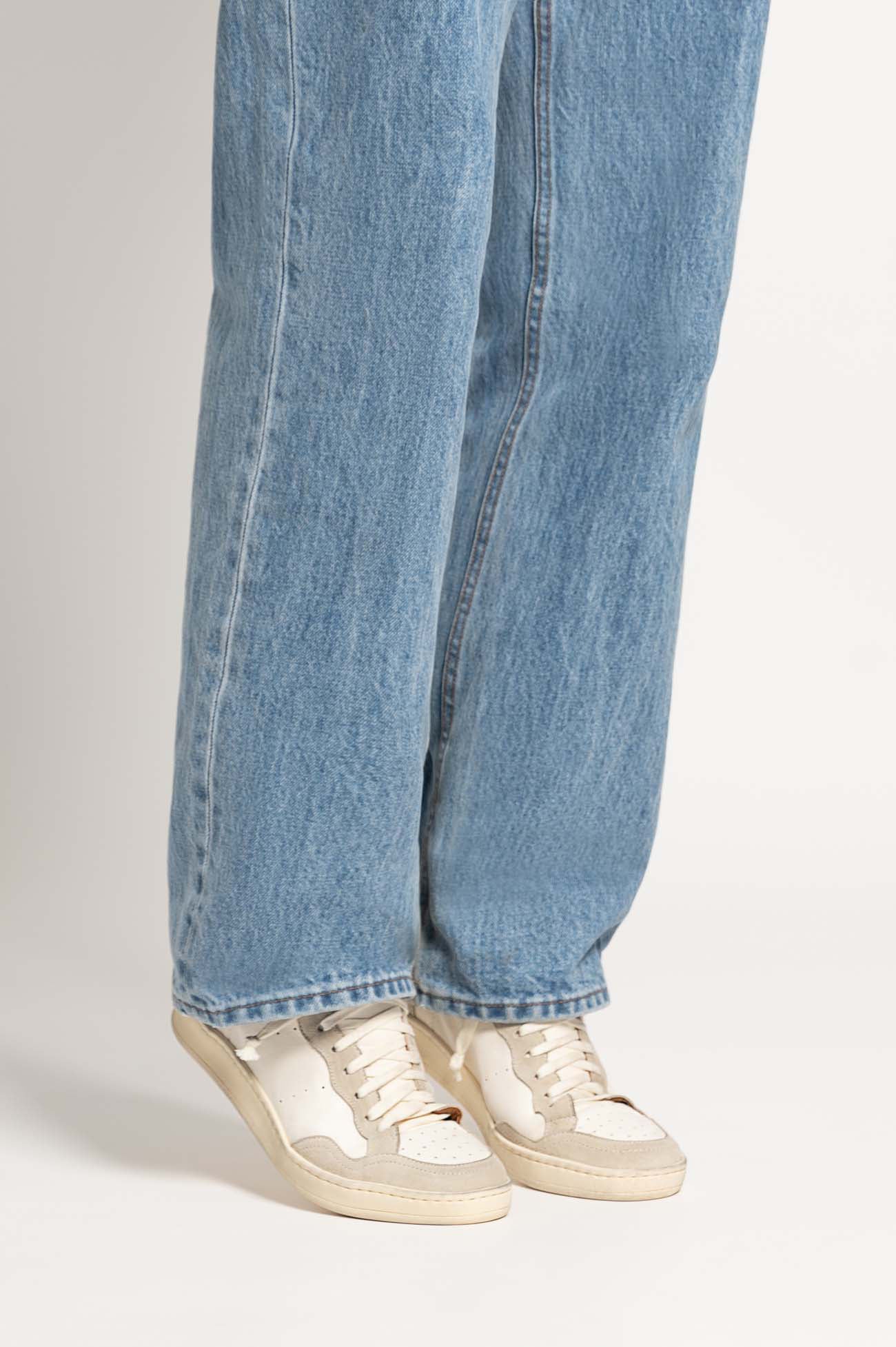 Signature Sneaker | Vintage White Calf Leather & Suede