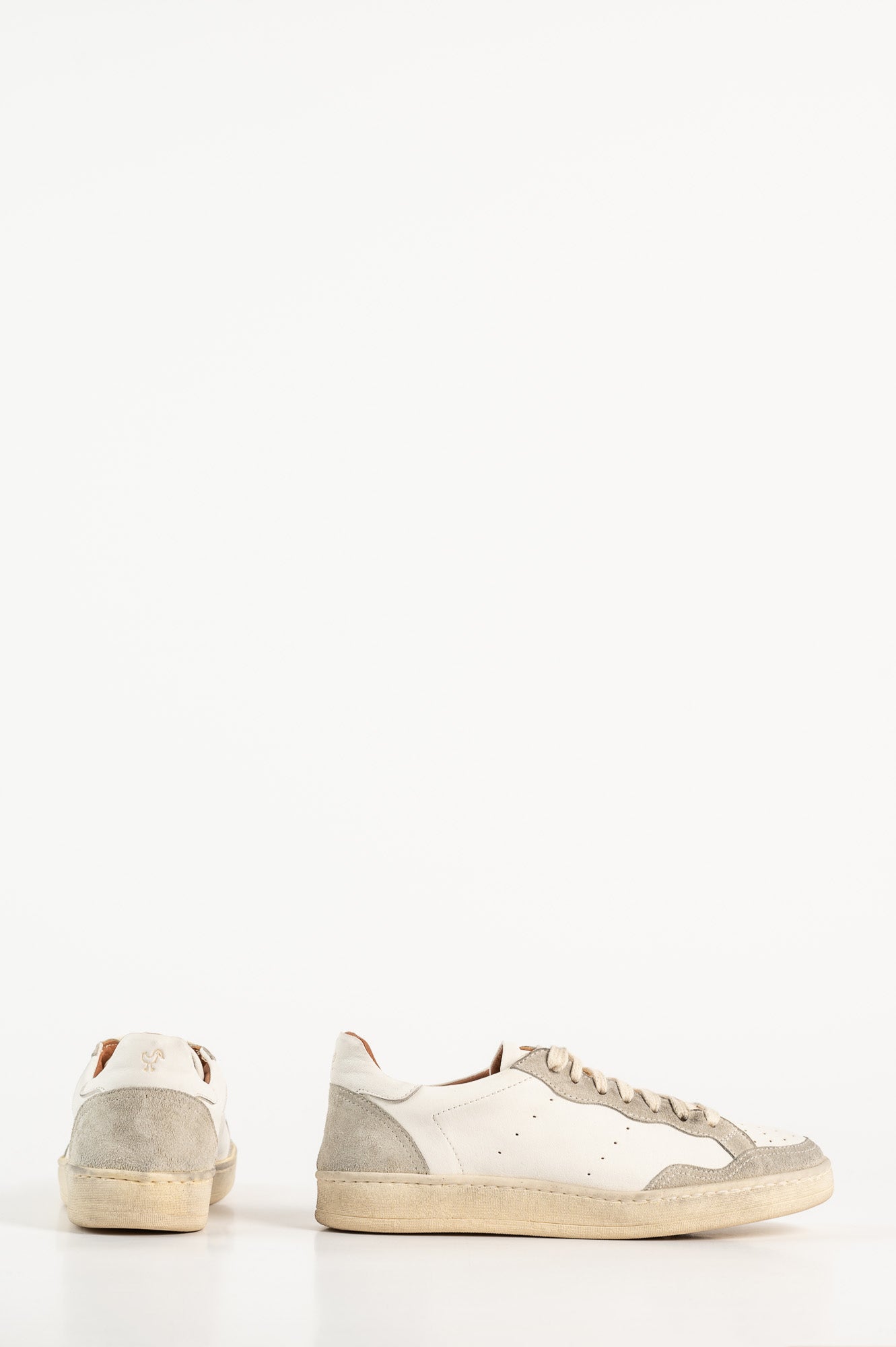 Signature Sneaker | Vintage White Calf Leather & Suede