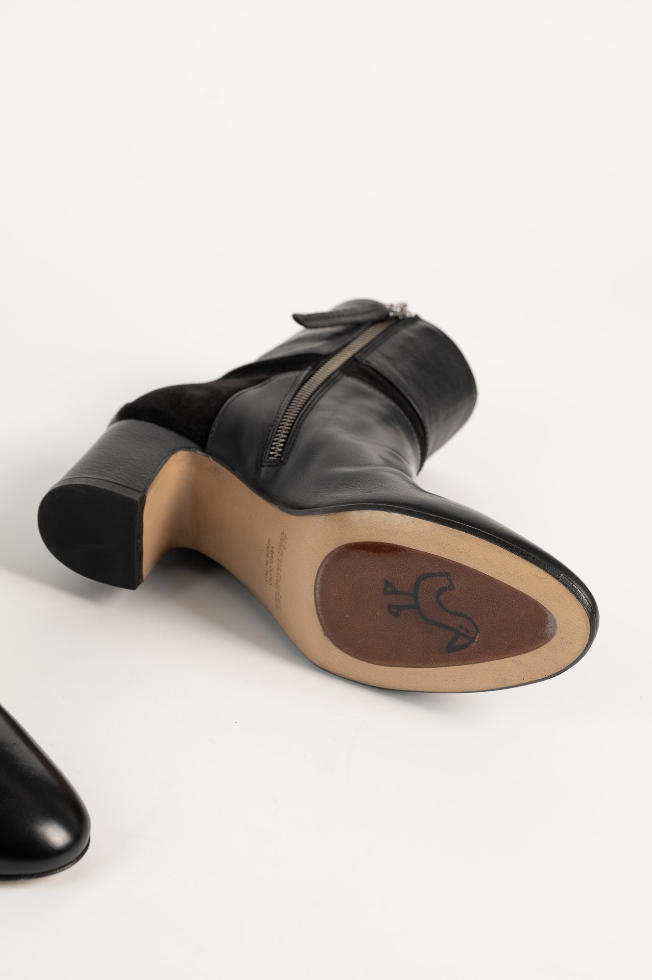 Ankle Boot Salice | Black Leather & Suede