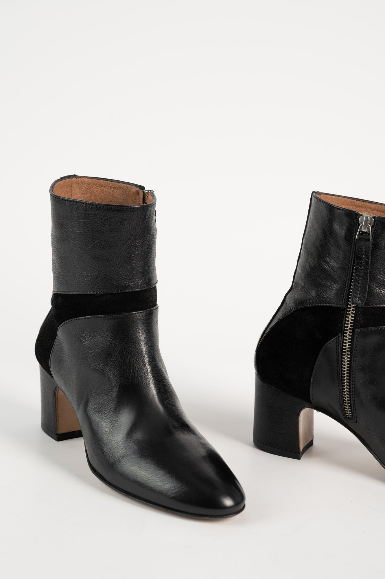 Ankle Boot Salice | Black Leather & Suede