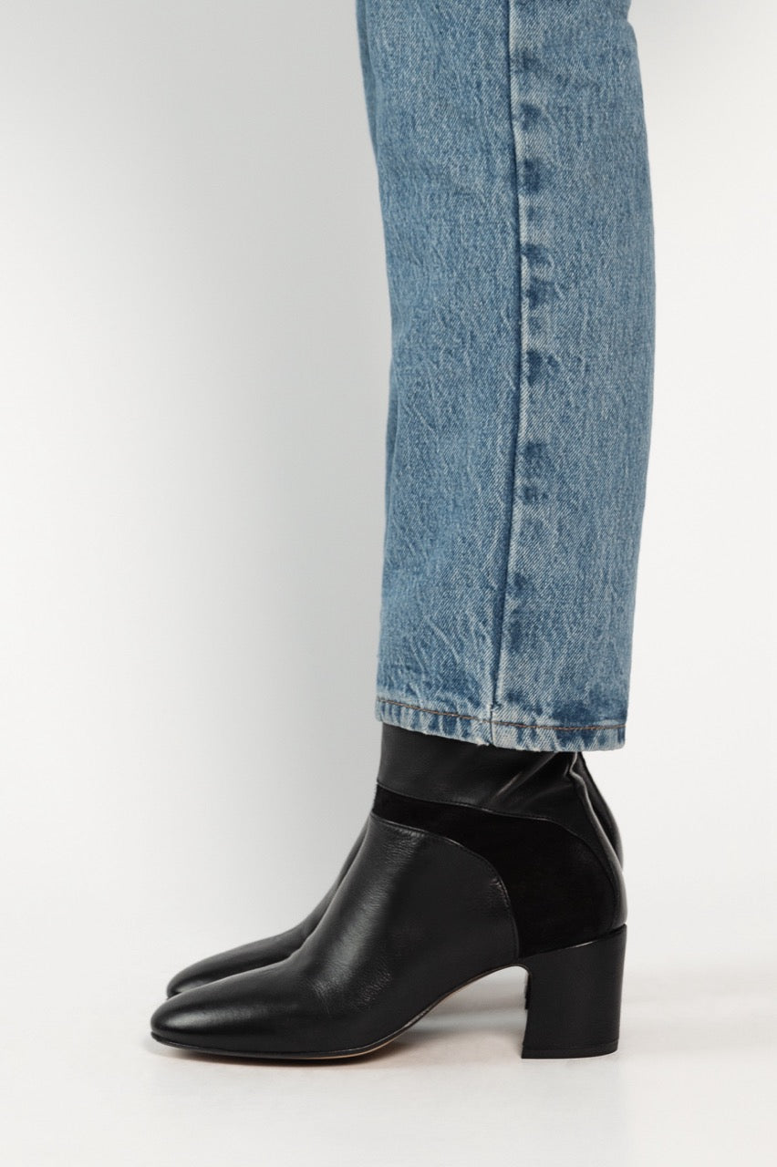 Ankle Boot Salice | Black Leather & Suede