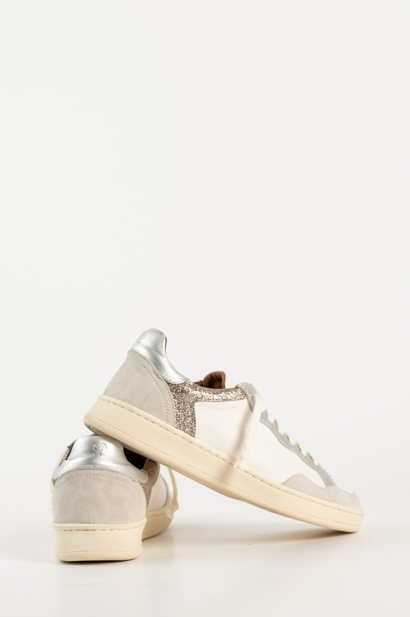 Low-top Sneaker Chiara | White Silver Leather