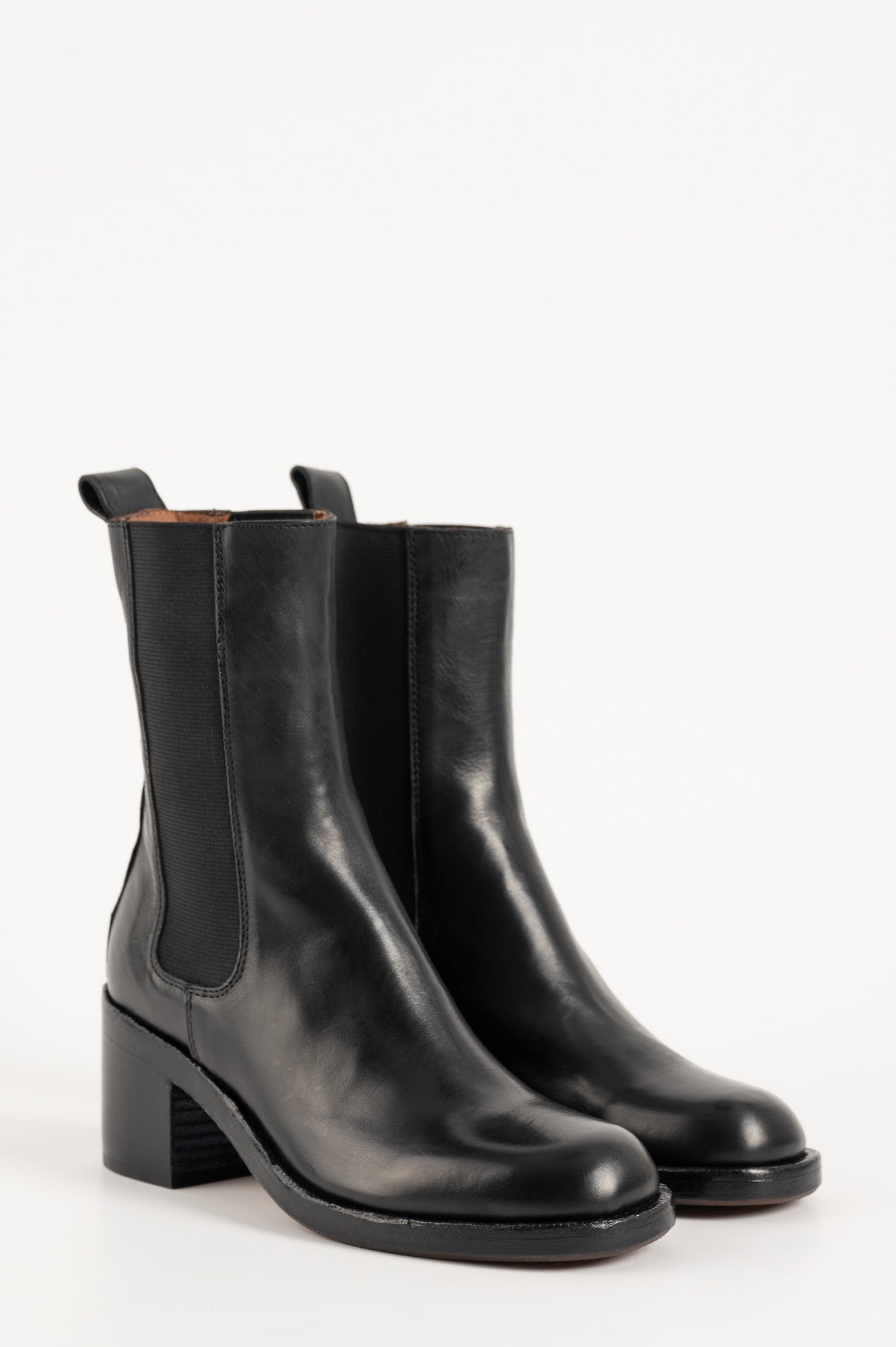 Stretch Boot Corvara | Black Leather