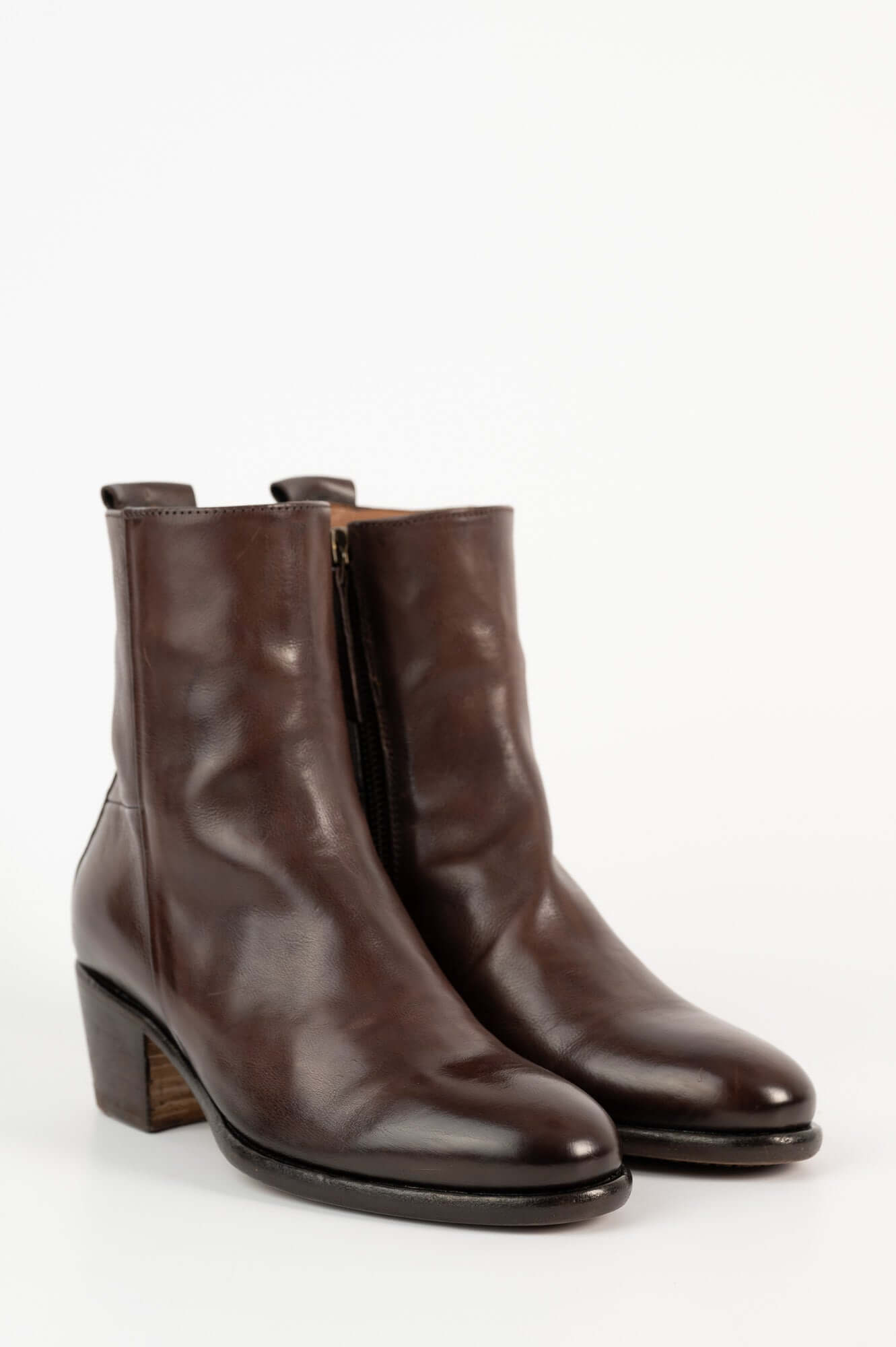 Zipper Boot Linda | Brown Leather