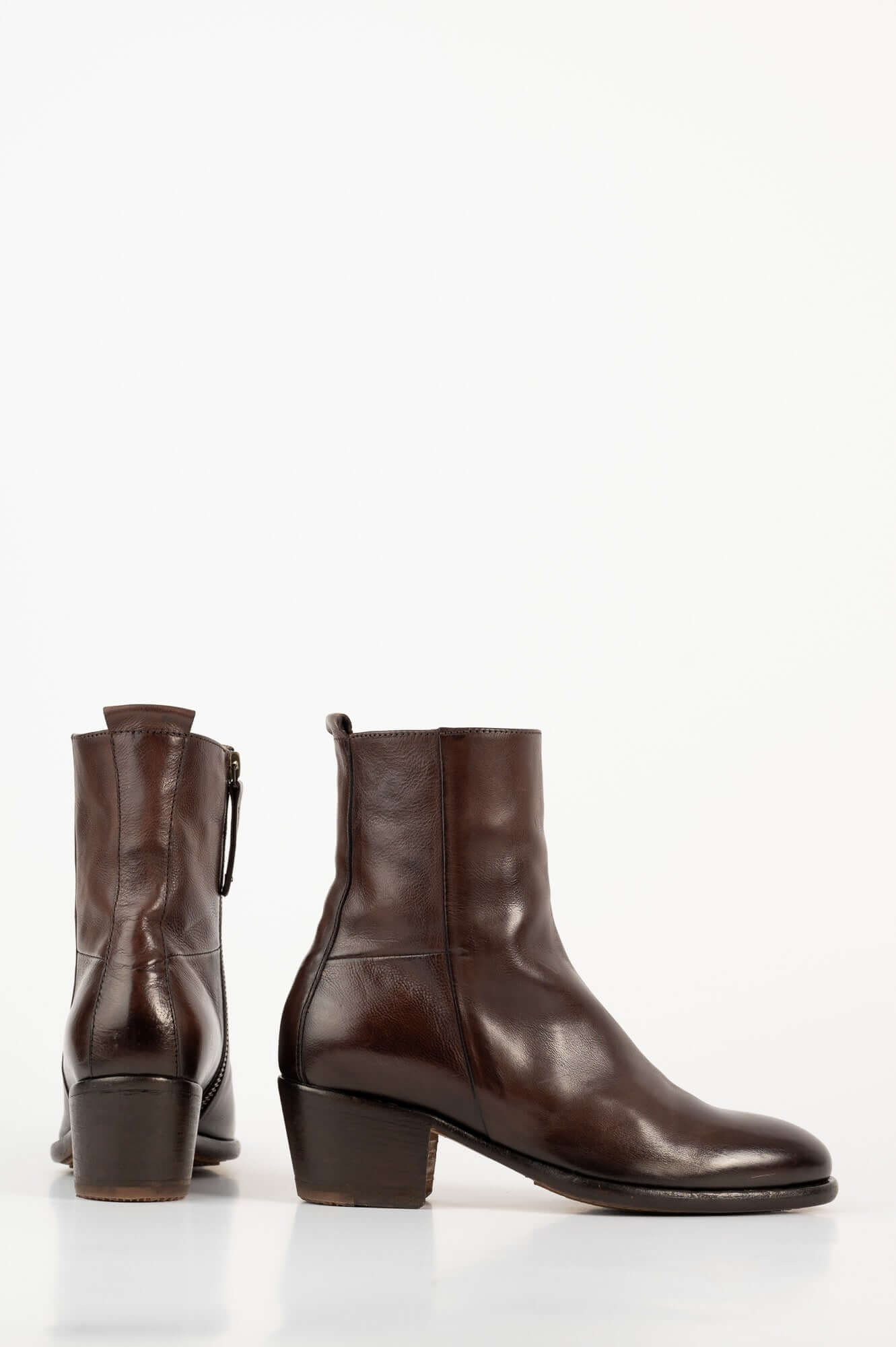 Zipper Boot Linda | Brown Leather