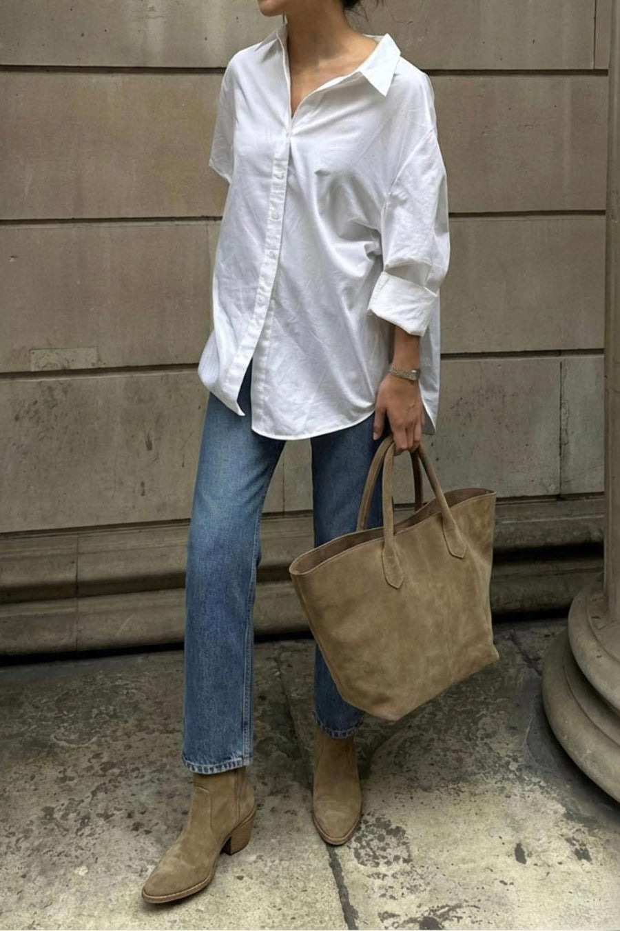 Cuban Ankle Boot Sierra | Oat Beige Calf Suede