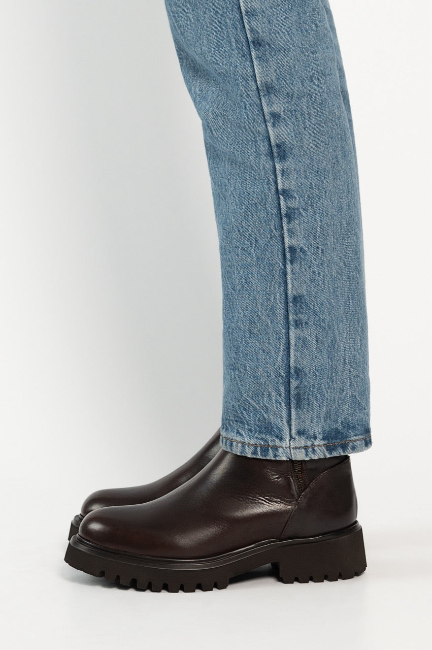 Shearling Boot Darcy | Brown Calf Leather