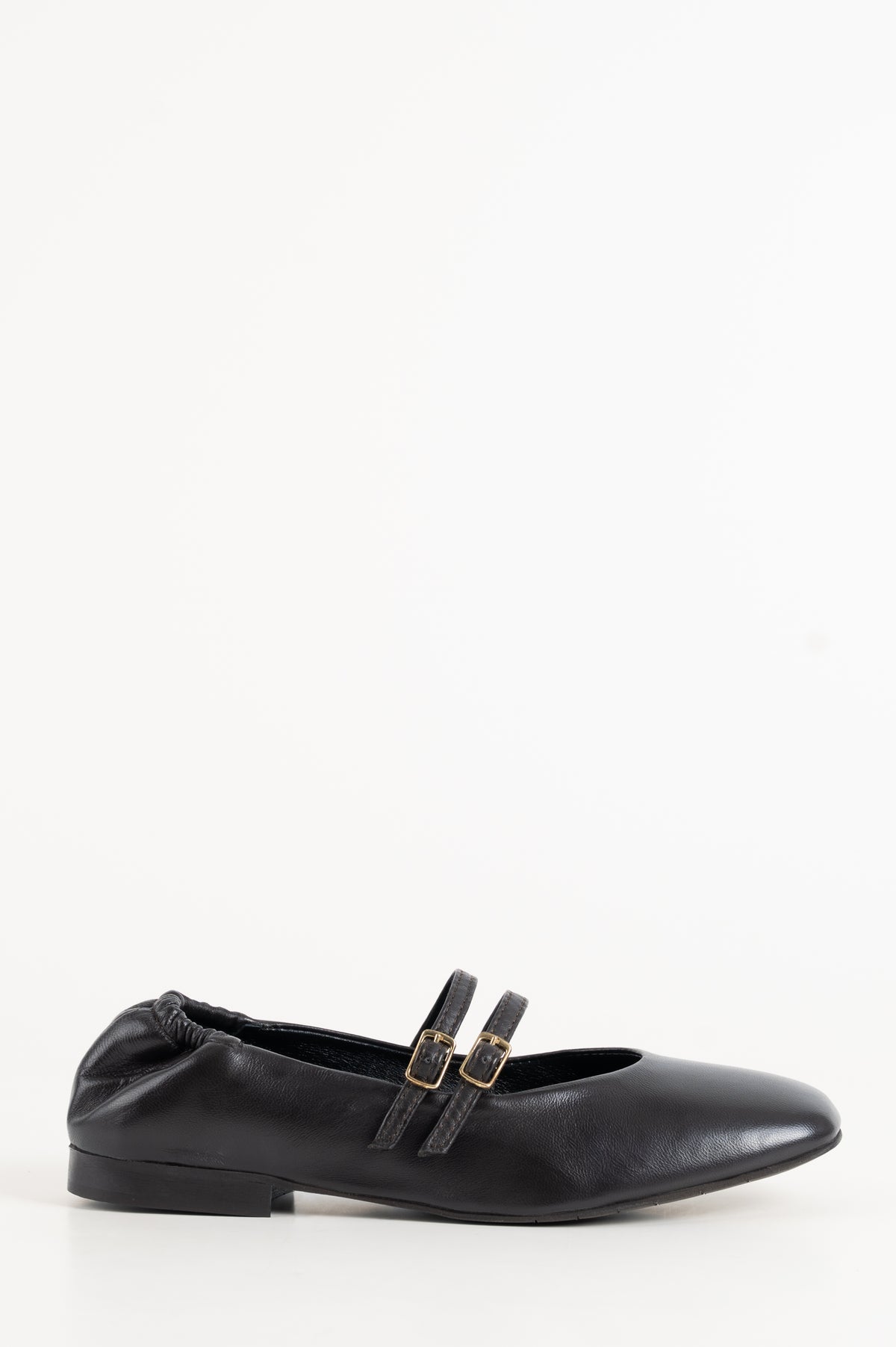 Mary Jane Flat Giana | Abyss Black Nappa Leather