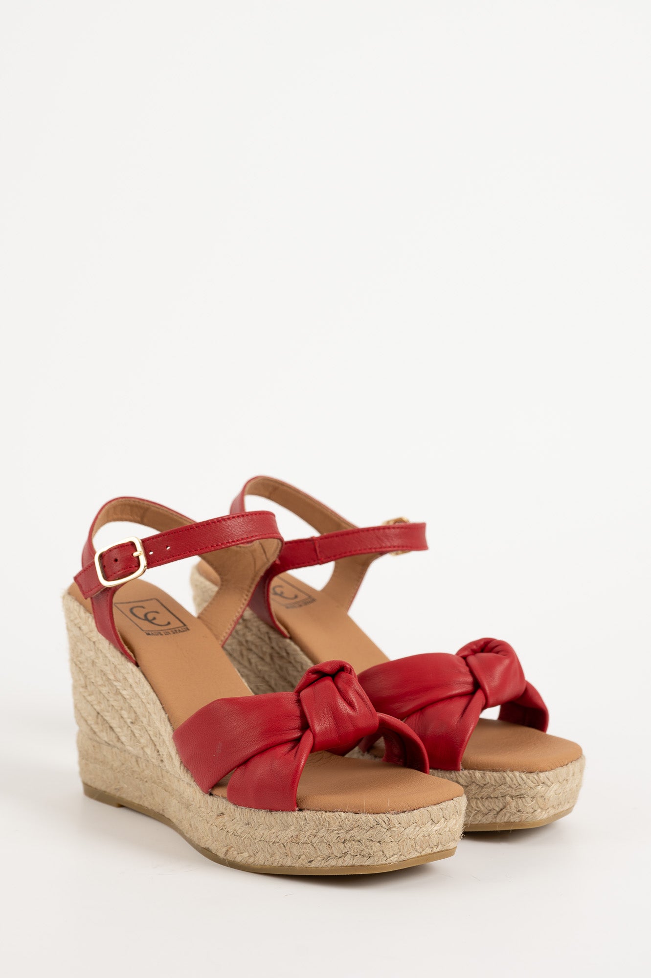 Espadrille Wedge Venice | Red Nappa Leather