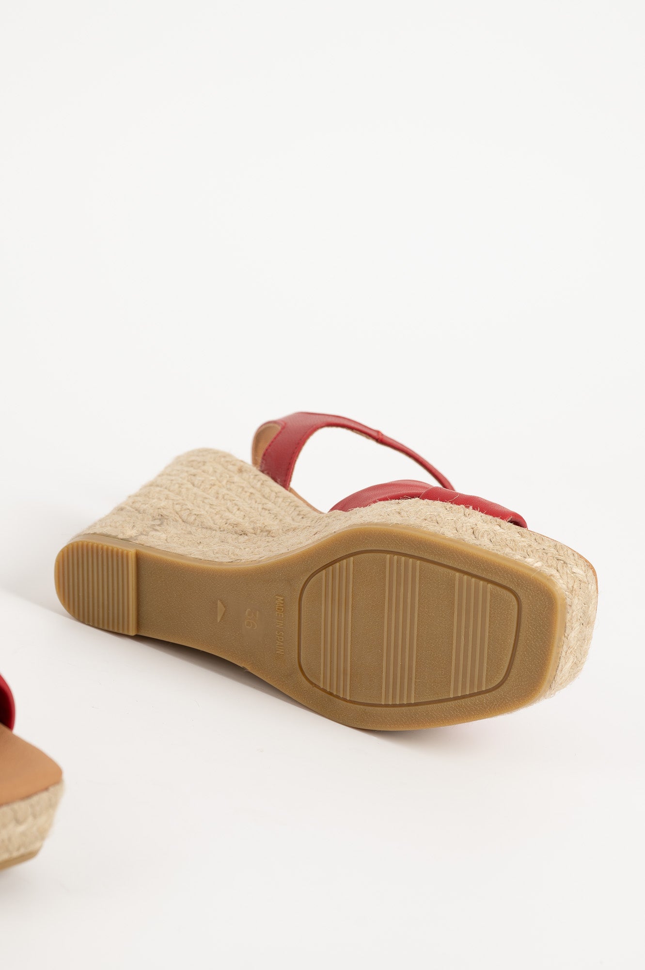 Espadrille Wedge Venice | Red Nappa Leather