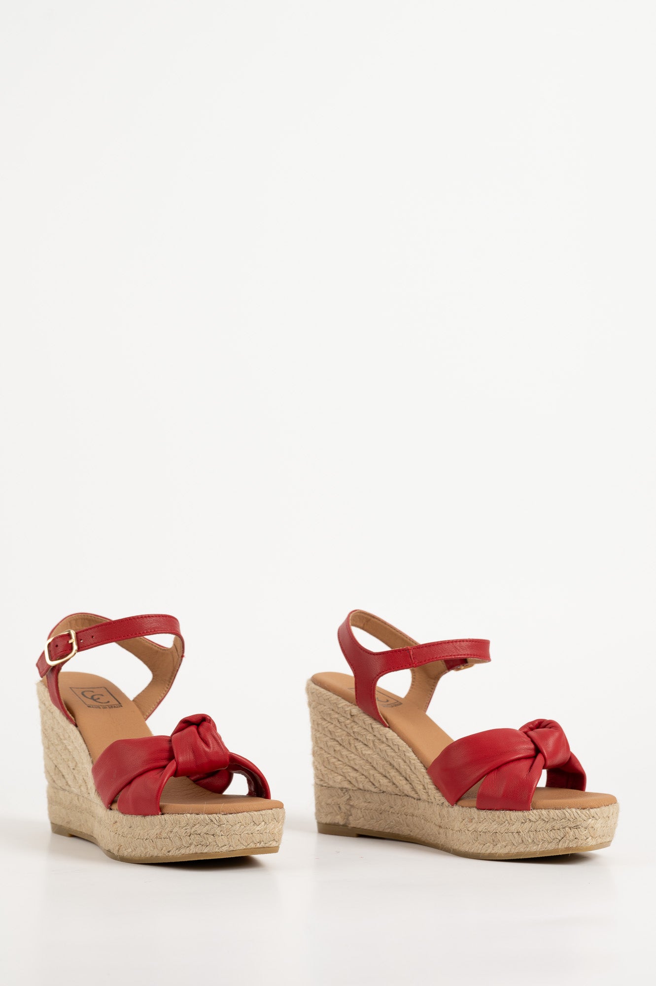 Espadrille Wedge Venice | Red Nappa Leather