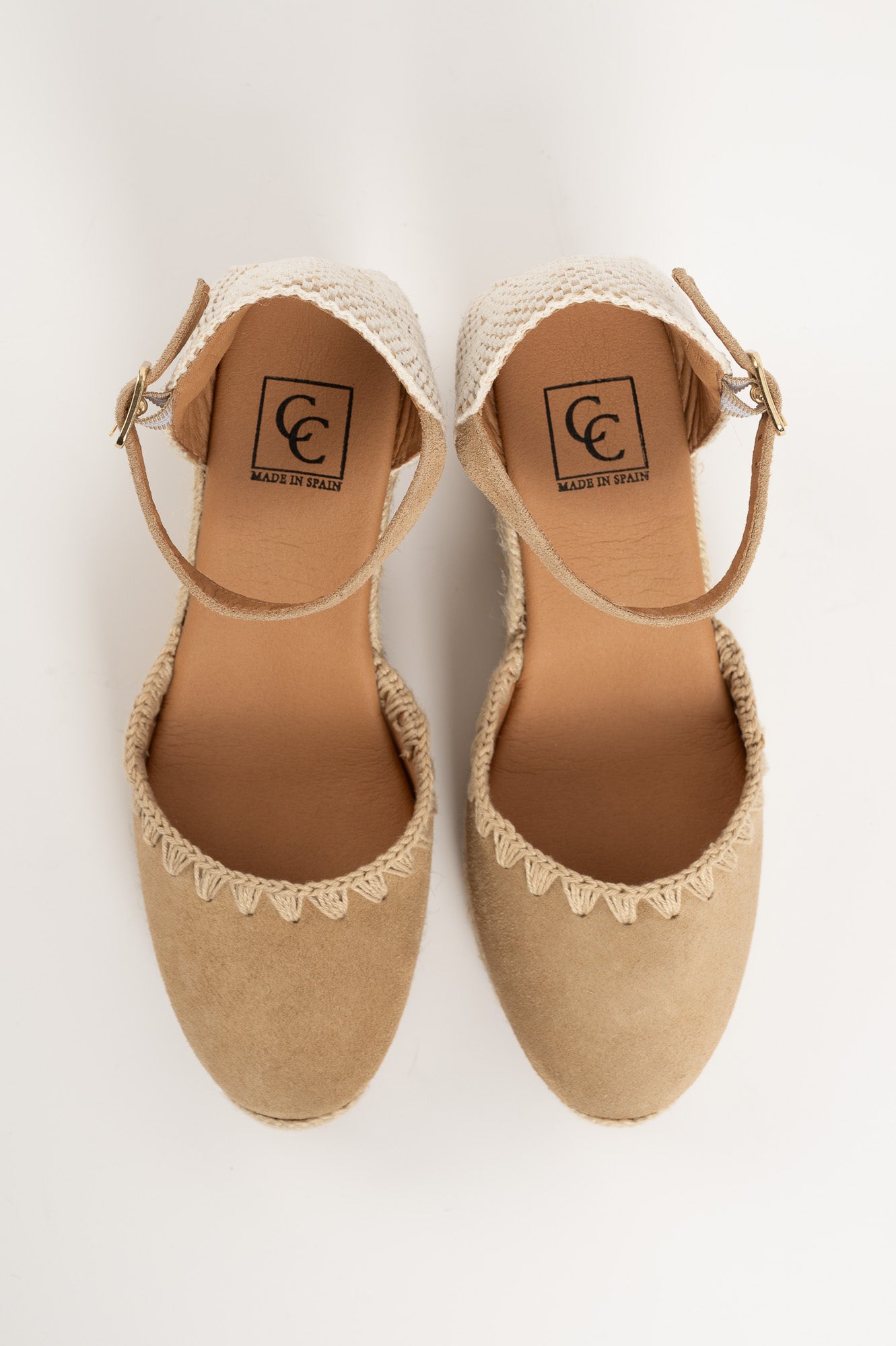 Espadrille Wedge Fara | Beige Suede