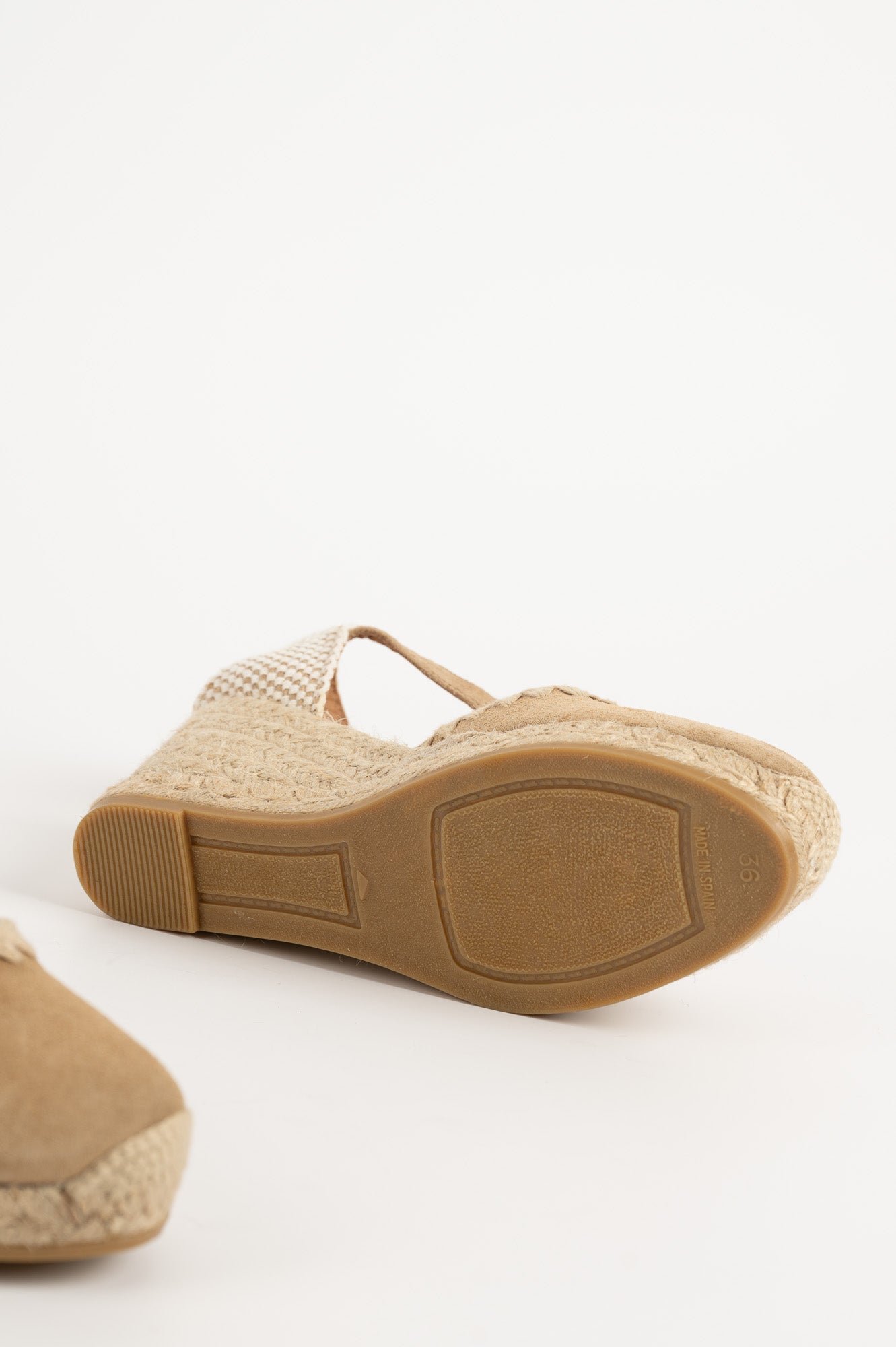 Espadrille Wedge Fara | Beige Suede