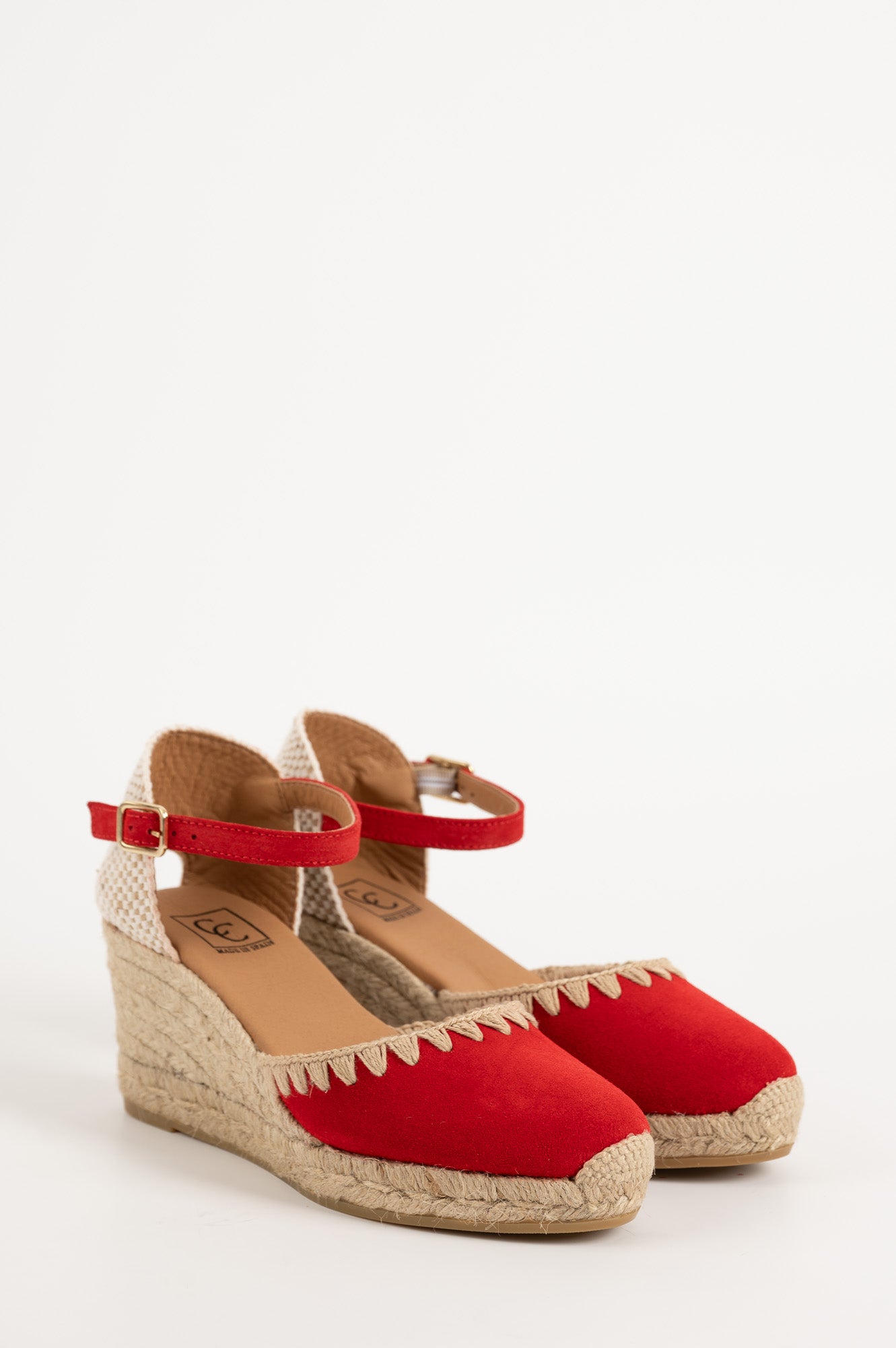 Espadrille Wedge Fara | Pure Red Suede